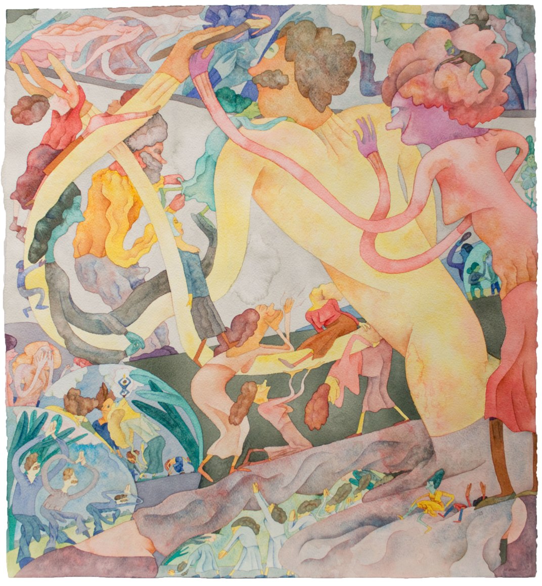 Gladys Nilsson, Painter with Muse, 1977