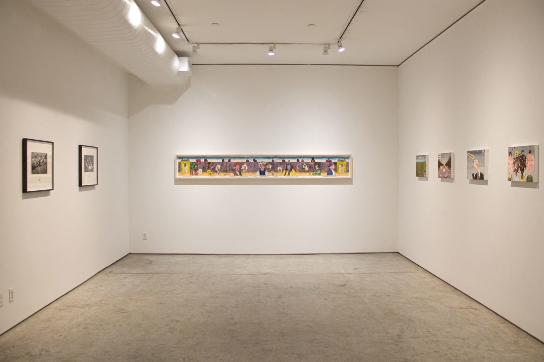 Installation view, Enrique Chagoya, Aliens Sans Frontières, George Adams Gallery, New York, 2018.