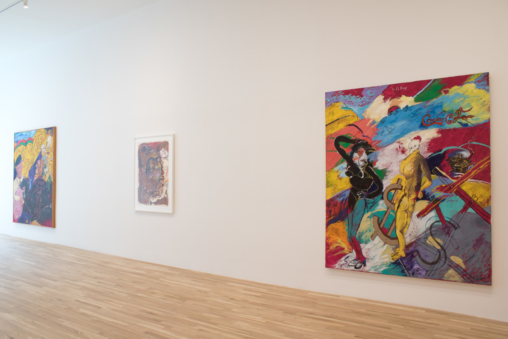 Installation view, Robert Colescott, Frankly..., George Adams Gallery, New York, 2022