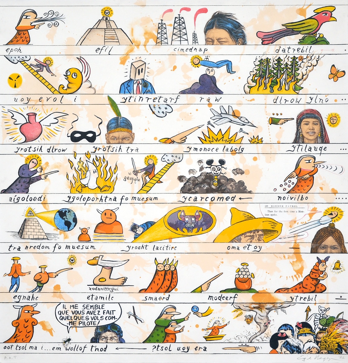 Enrique Chagoya, 'Codex Ytrebil,' 2022.