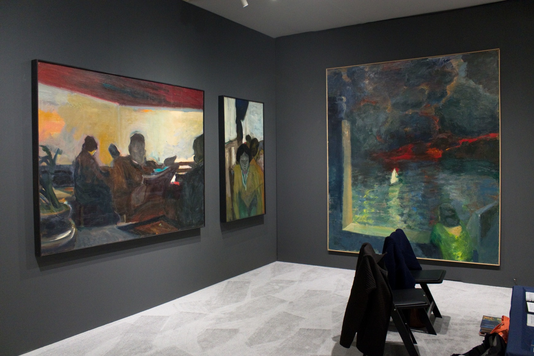 Installation View, Elmer Bischoff, ADAA: The Art Show, Park Avenue Armory, New York, 2019.