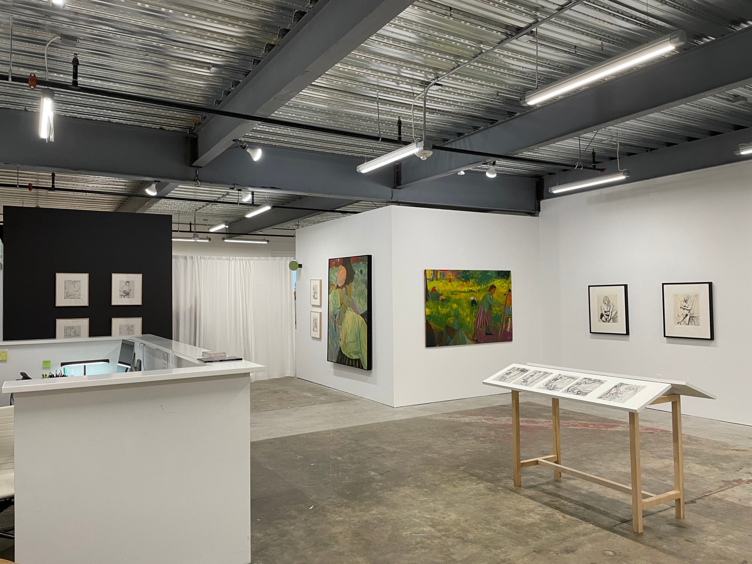 Installation view, Elmer Bischoff,&nbsp;Figurative Paintings and Drawings,&nbsp;Minnesota Street Project, San Francisco, CA, 2023.