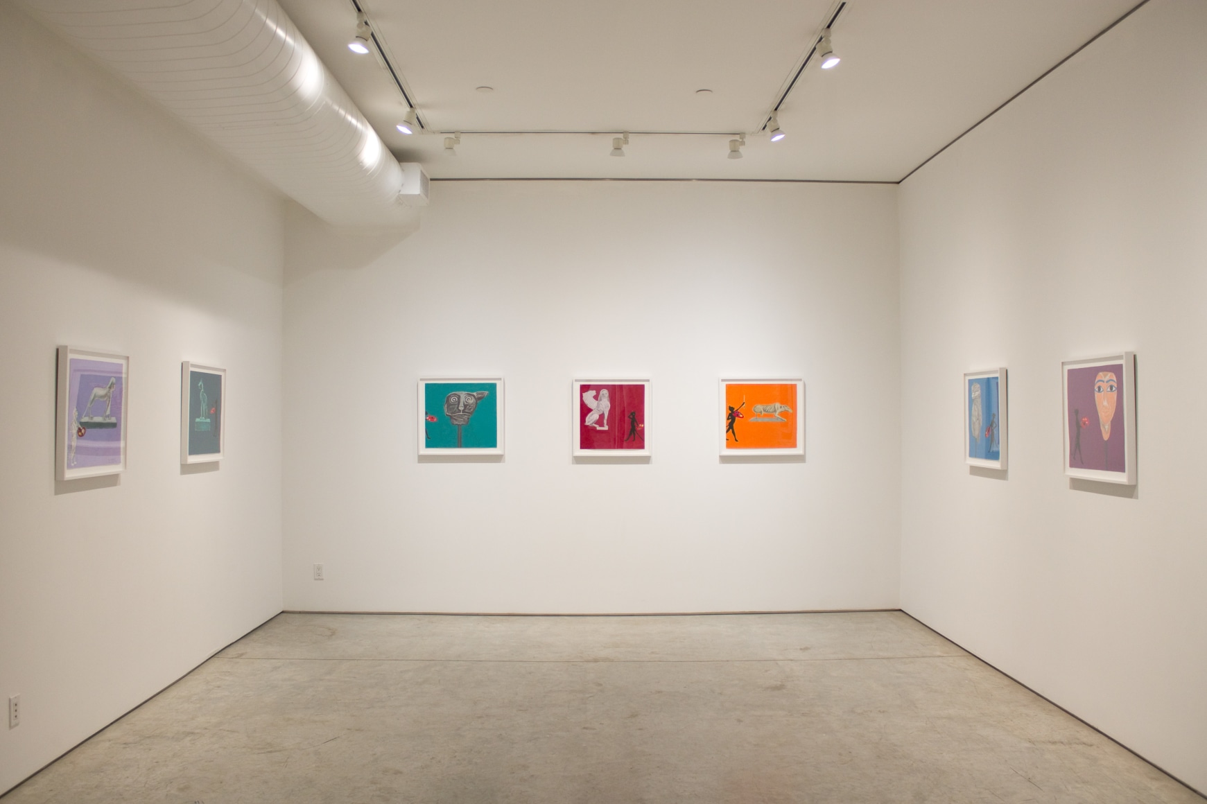 Installation View, Joan Brown, The Students, George Adams Gallery, New York, 2019.