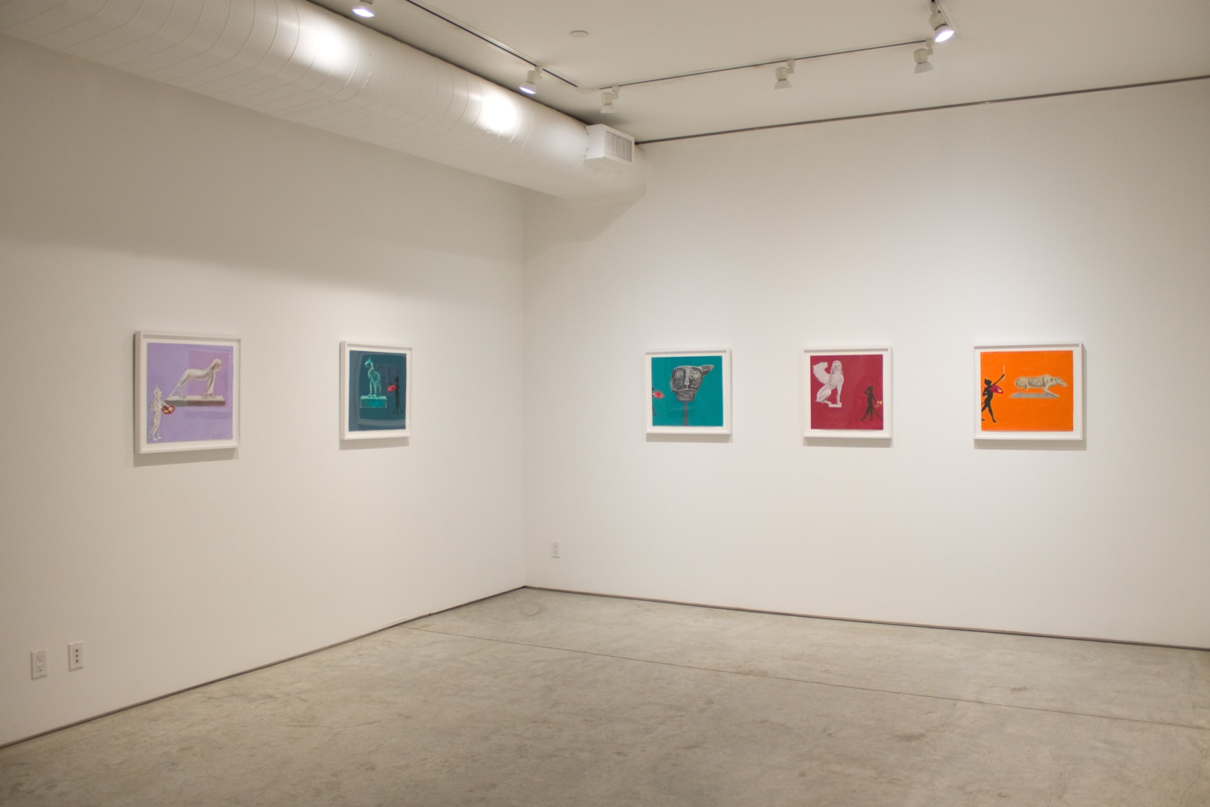 Installation View, Joan Brown, The Students, ​George Adams Gallery, New York, 2019.