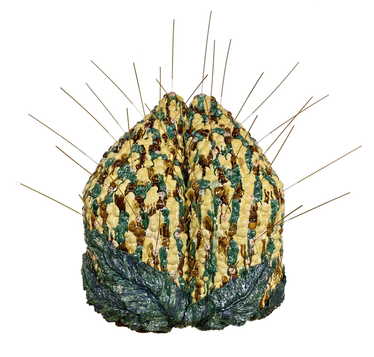 Cathy Lu, "Untitled (Tall Peach Incense Holder)," 2021