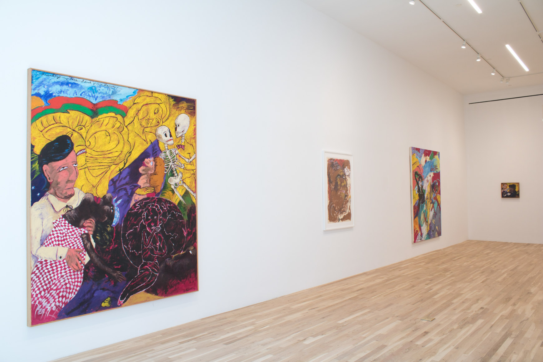 Installation view, Robert Colescott, Frankly..., George Adams Gallery, New York, 2022