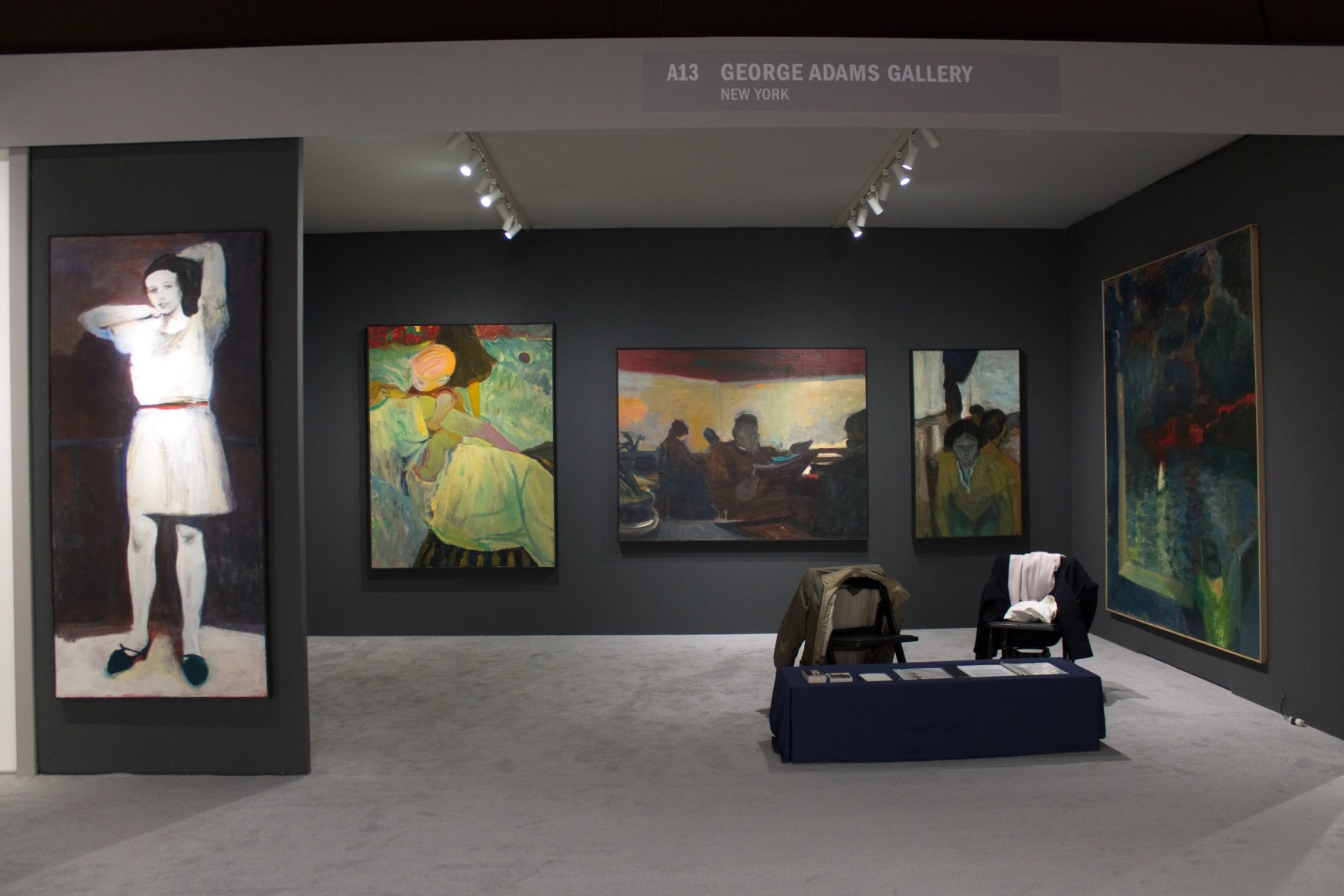 Installation View, Elmer Bischoff, ADAA: The Art Show, Park Avenue Armory, New York, 2019.
