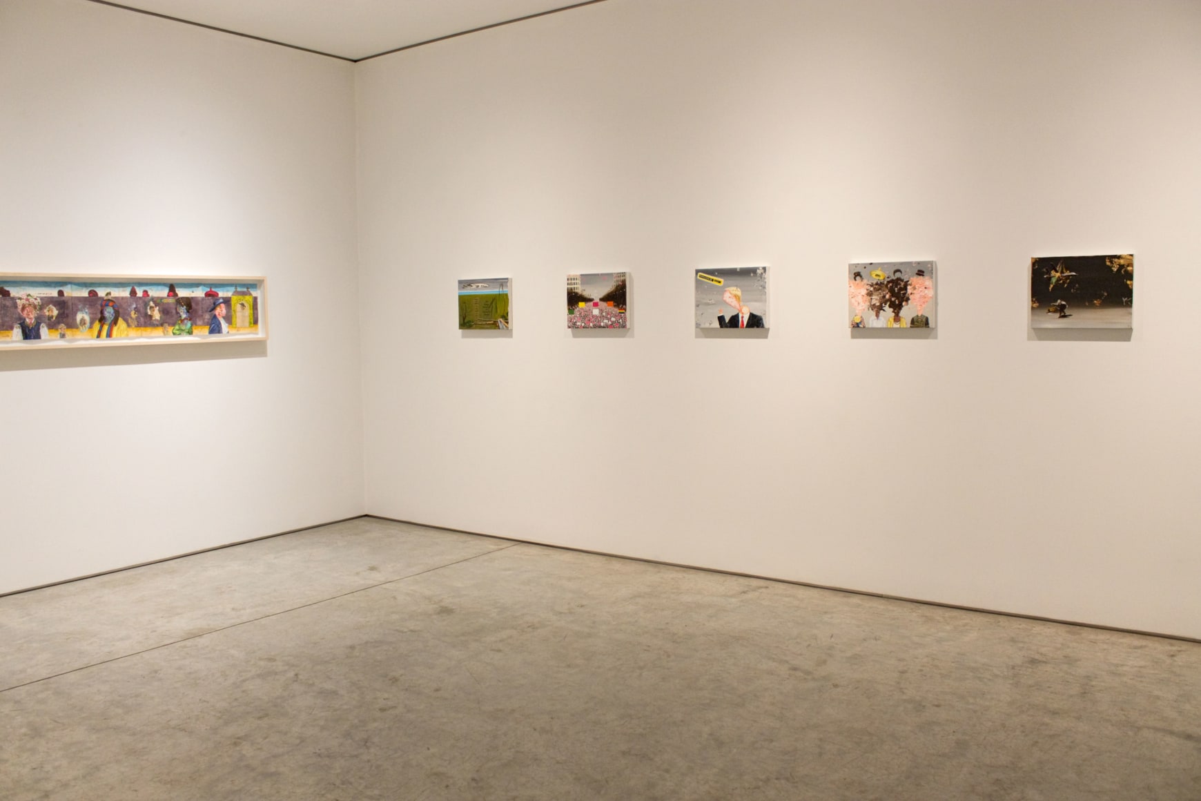 Installation view, Enrique Chagoya, Aliens Sans Frontières, George Adams Gallery, New York, 2018.