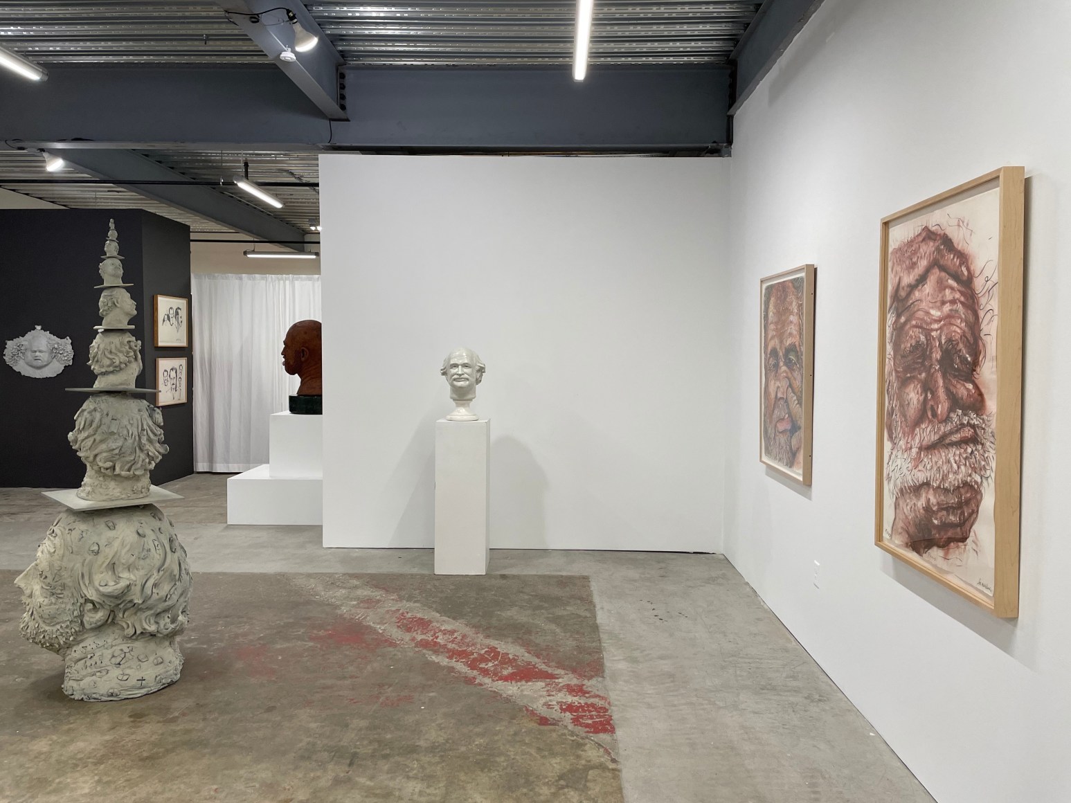 Installation view 3, Robert Arneson, Self-Portraits: 1964 - 1992, George Adams Gallery at Minnesota Street Project, San Francisco, CA, 2023.