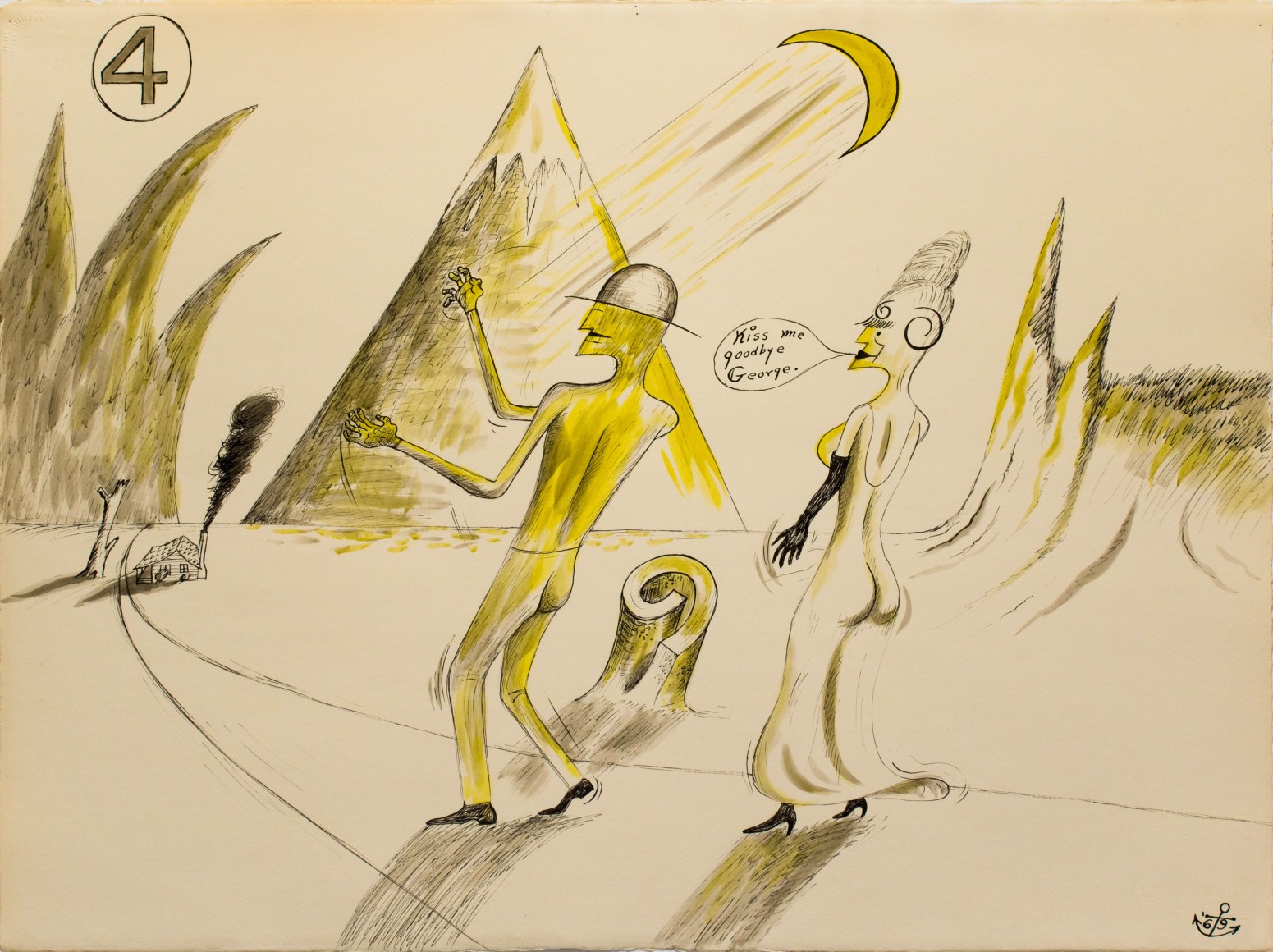 H.C. Westermann 'Kiss Me Goodbye George #4' 1969