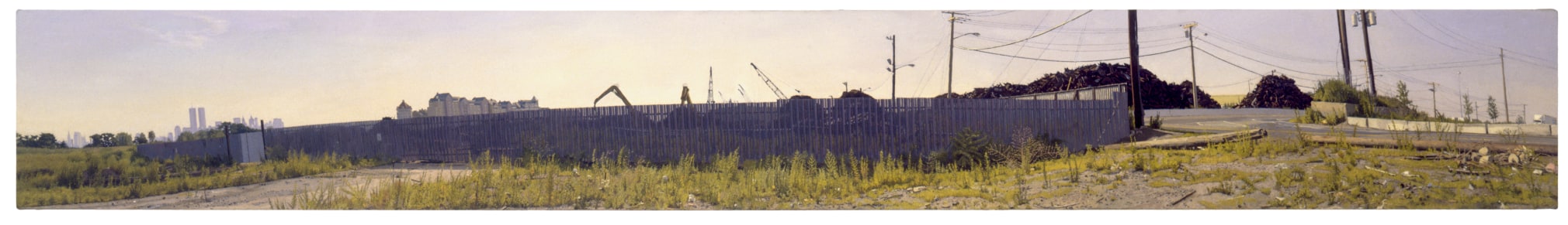 Rackstraw Downes, A Fence at the Periphery of a Jersey City&nbsp;Scrap Metal Yard, 1993