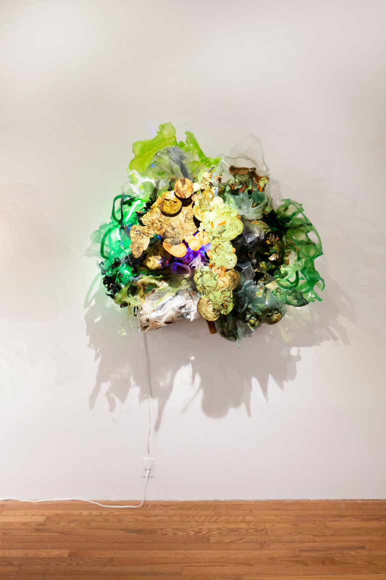 Artist Judy Pfaff's installation view of opsins, a solo exhibition at Gaa Gallery Provincetown