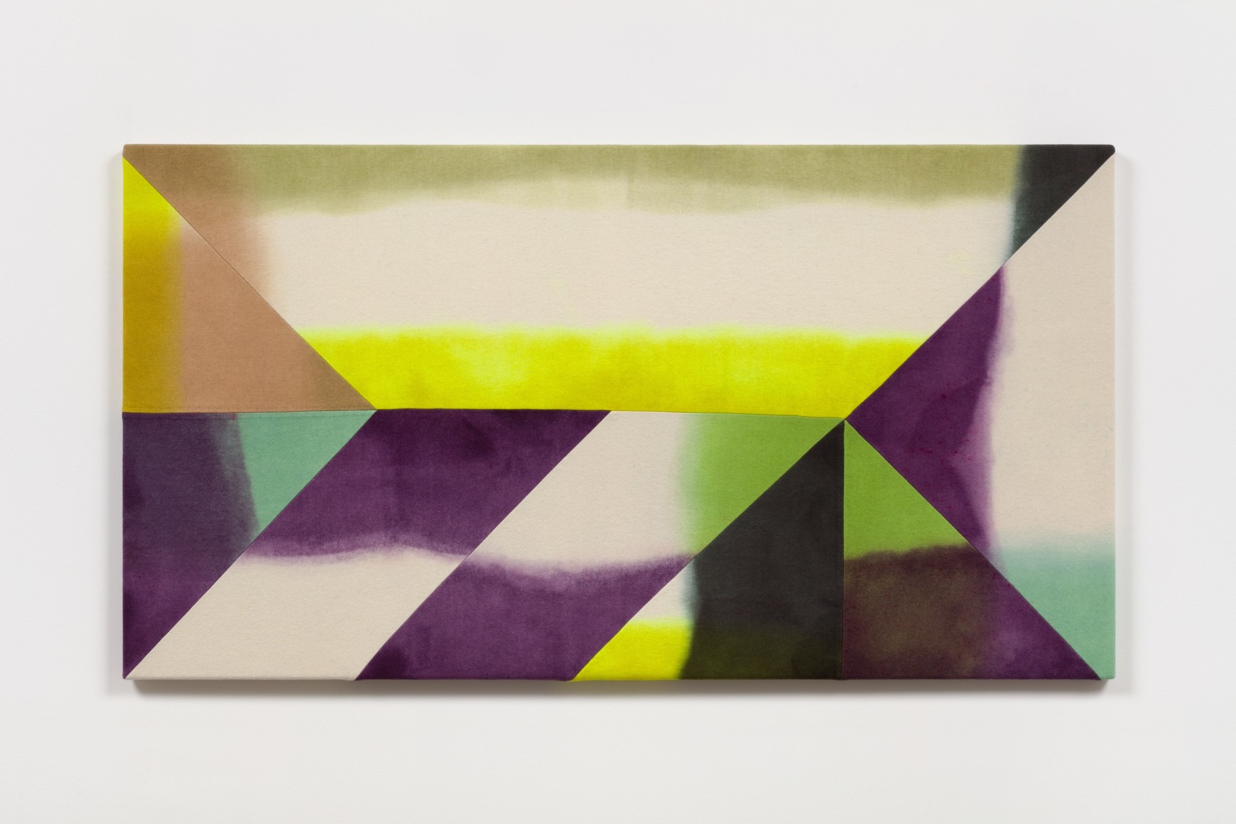 Wilder Alison (b. 1986)  su/phur—banded—t/hreat, 2021  Dyed wool and thread  72 x 134.5 cm / 28 1/4 x 53 in