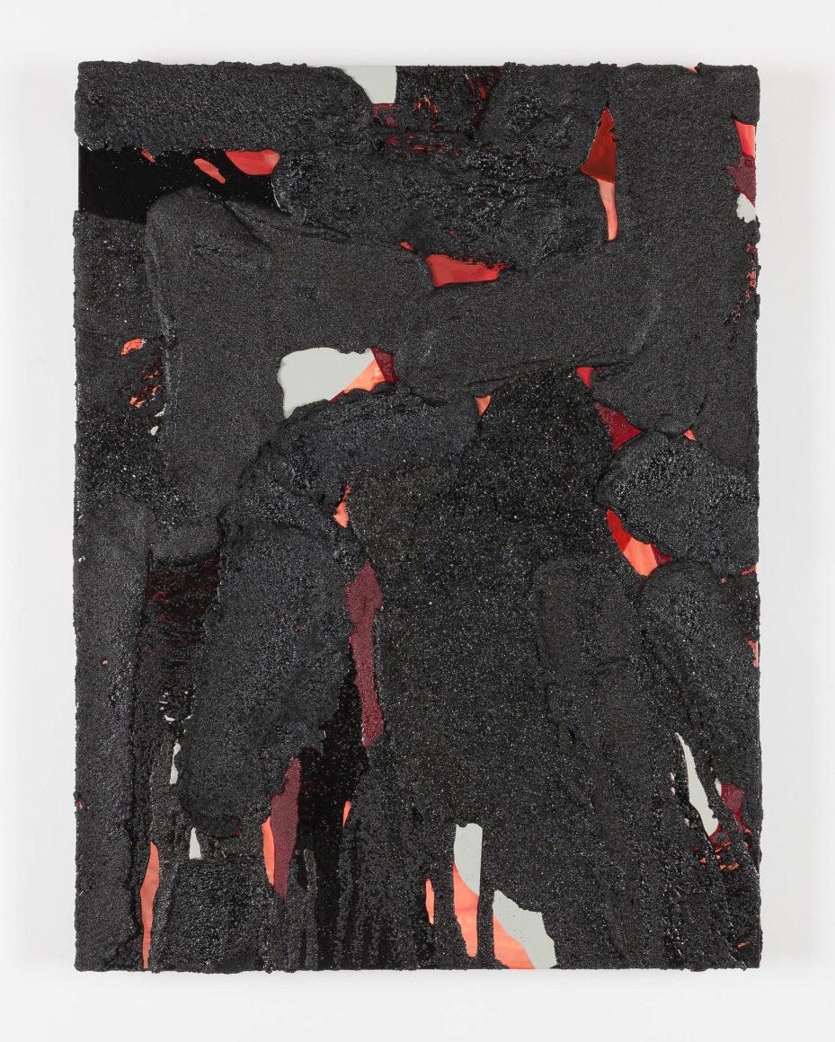 Sarah Trigg  Smoulders Not Done, 2022  Pumice and acrylic mounted on aluminum  60.9 x 45.7 cm / 24 x 18 in