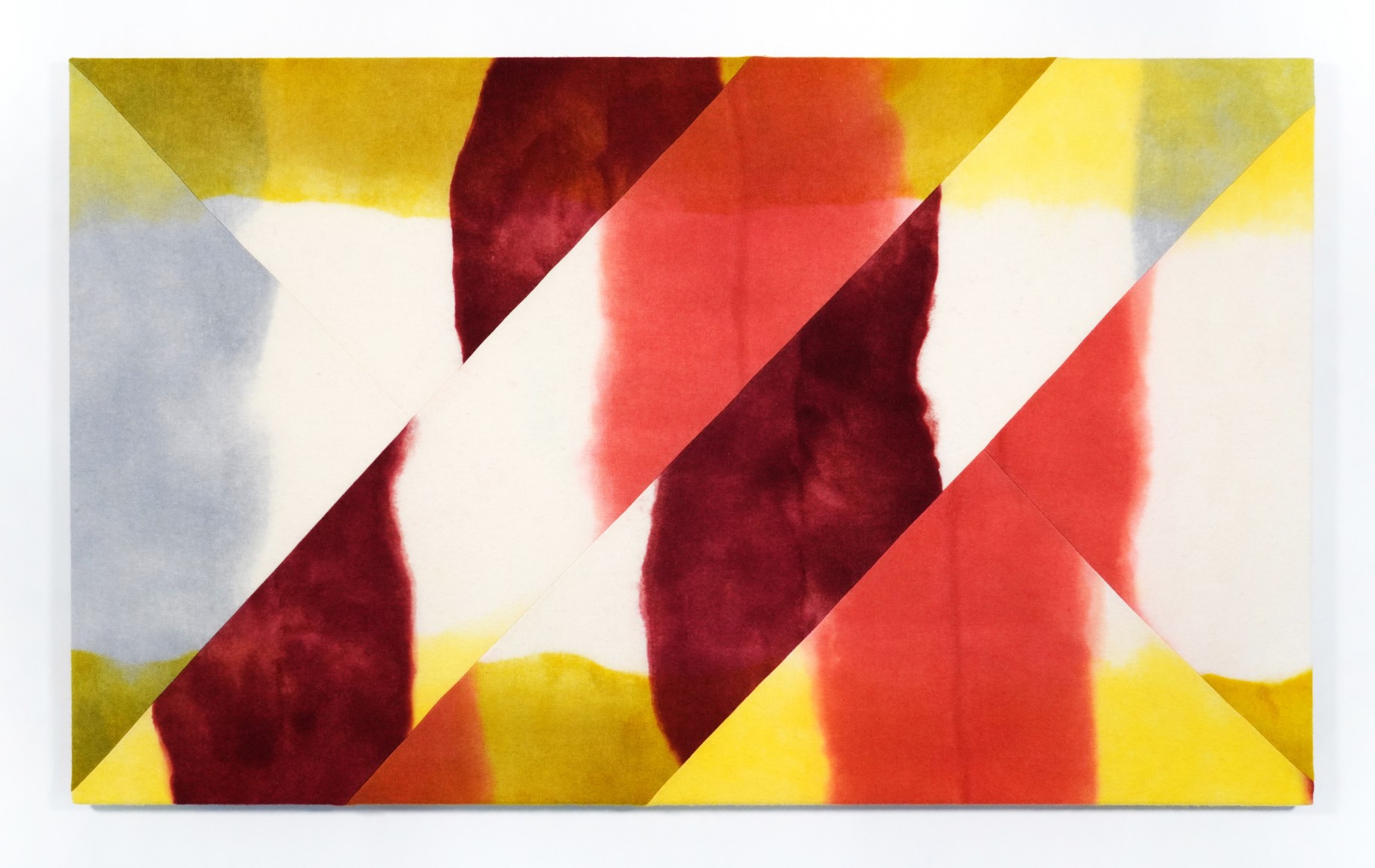 Wilder Alison  archived in the/hem bathe in tin/, 2019  Died wool and thread  80.01 x 135.89 cm / 31 1/2 x 53 1/2 in