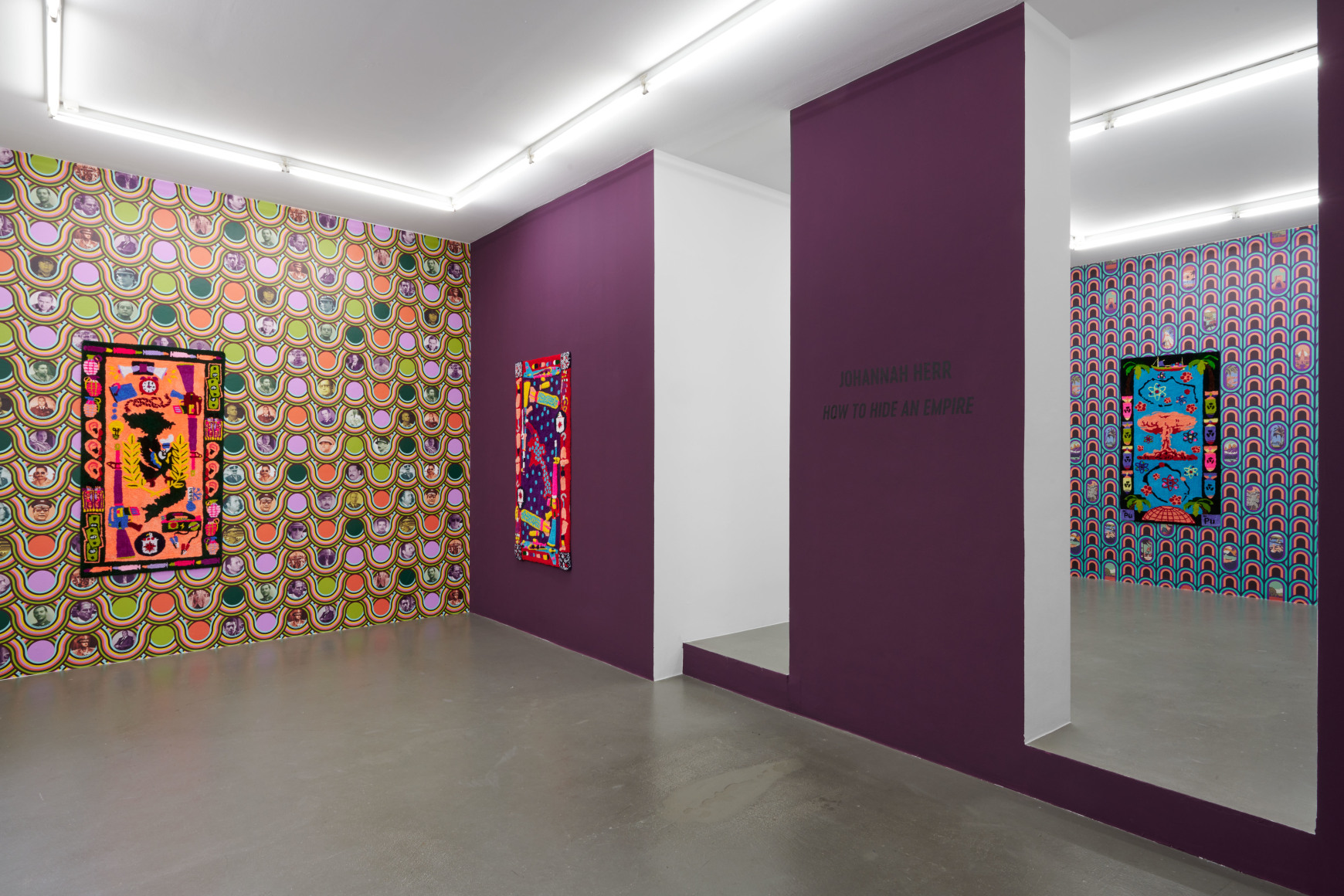 Johannah Herr installation views from solo exhibition "How to Hide an Empire" at Gaa Projects, Cologne, Germany