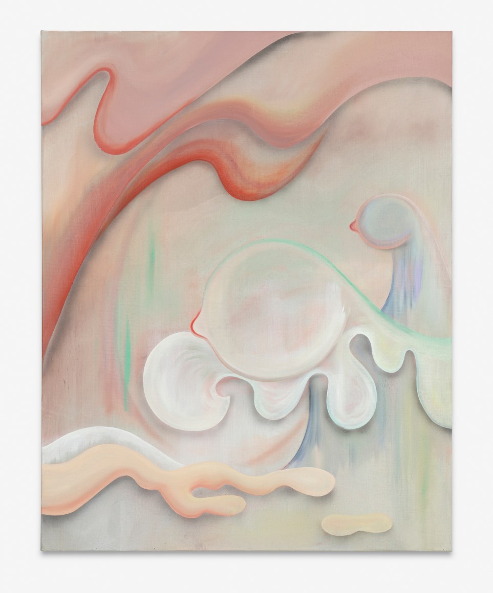 Jagoda Bednarsky Under the Weather (windPower), 2022 Oil, acrylic, and gouache on canvas 140 x 110 cm / 55 x 46 3/4 in