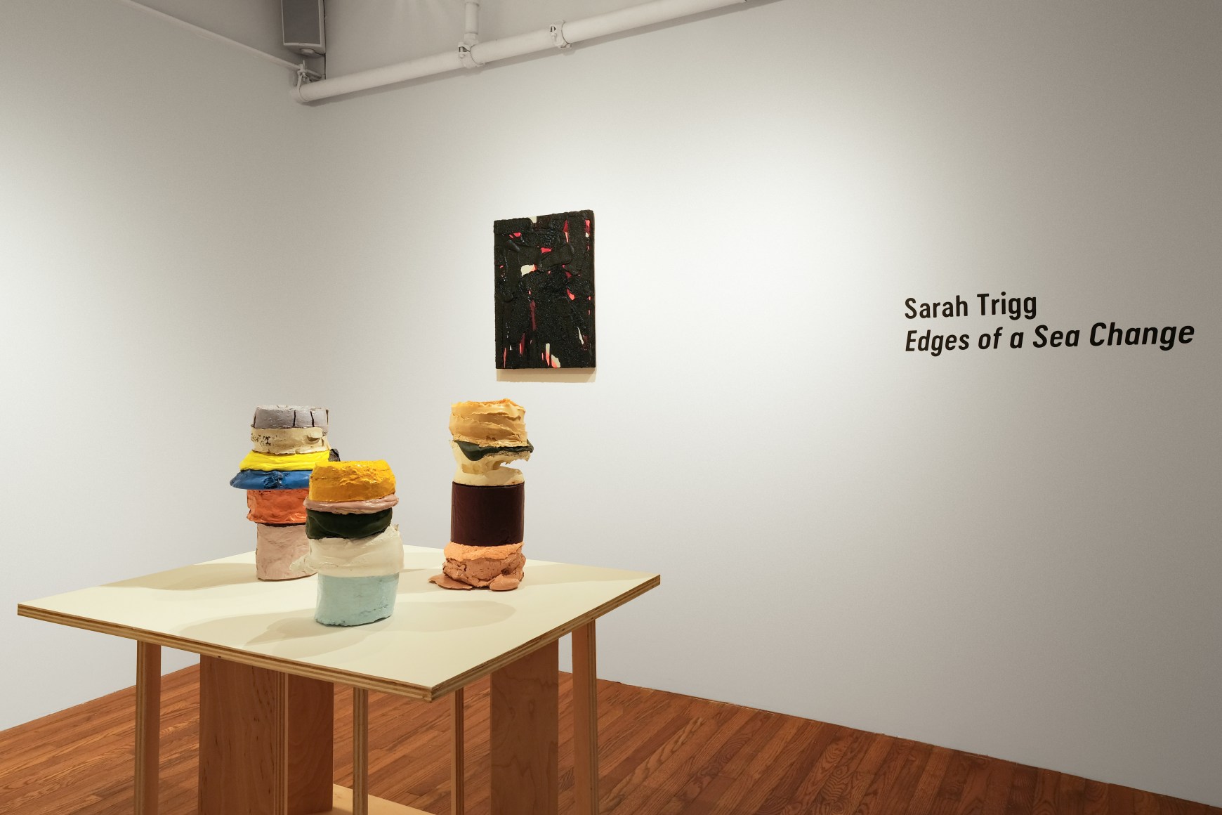 Sarah Trigg installation views from solo exhibition "Edges of a Sea Change" at Gaa Gallery, Provincetown, MA