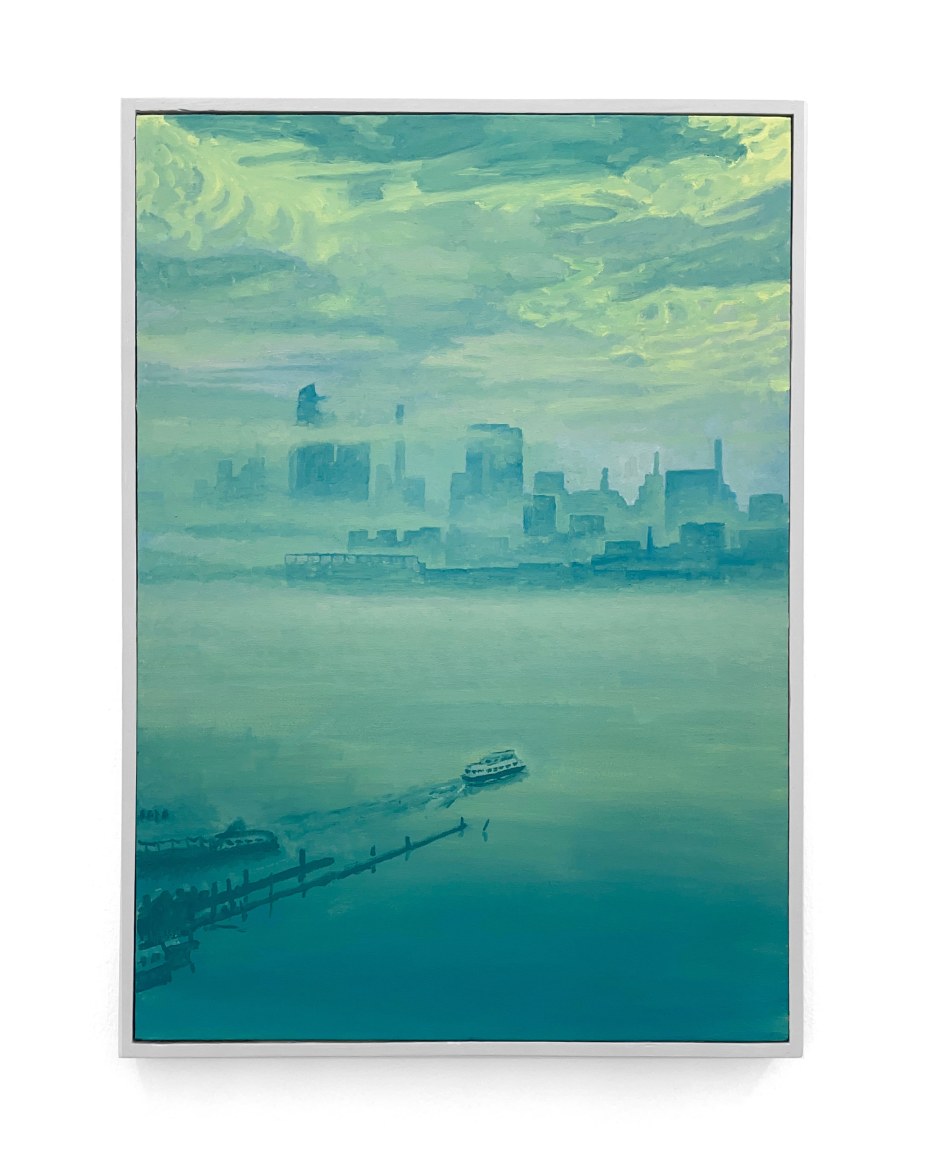 Masamitsu Shigeta  Morning foggy city, 2023  Oil on canvas with wood frame  74 x 53.5 cm | 29 x 21 inch