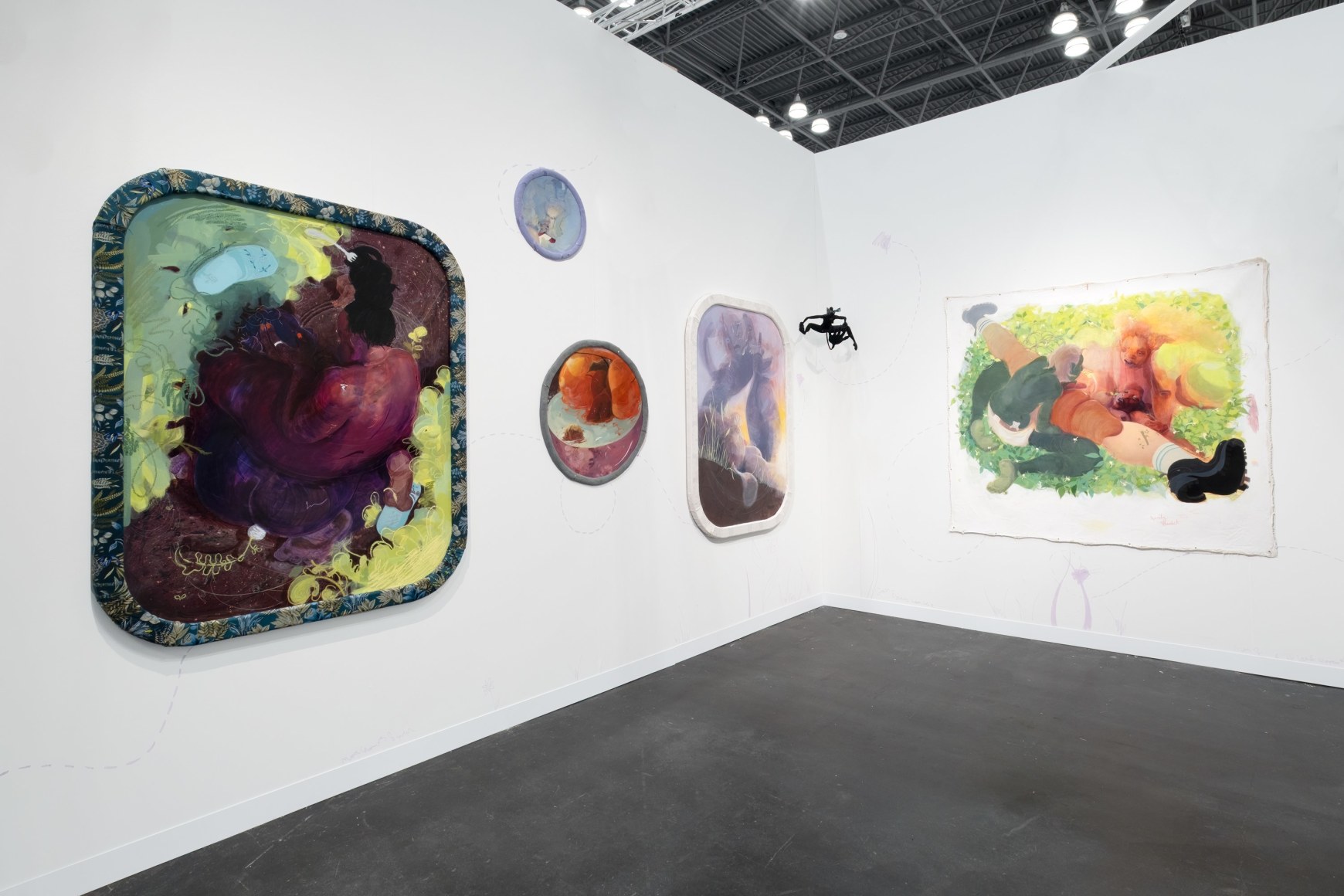 Autumn Wallace installation views from solo presentation &quot;Word of Mouf&quot; at The Armory Show, New York, NY