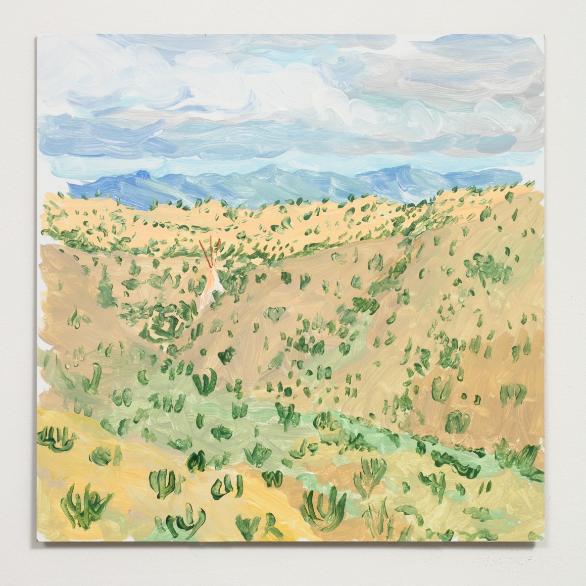 Esteban Cabeza de Baca  Sangre de Christo, 2021  Acrylic on canvas  30.5 x 30.5 cm / 12 x 12 in