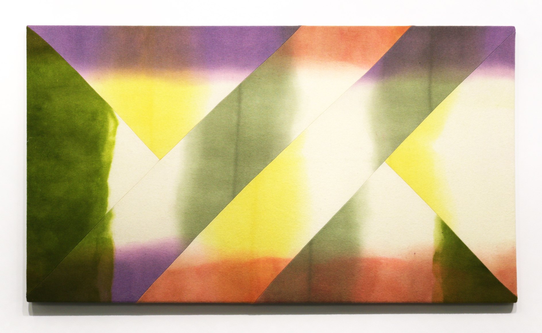 Wilder Alison (b. 1986)  archive the \stem/ recessed jaune&mdash;rose., 2020  Died wool and thread  80 x 140 cm / 31 2/5 x 55 in