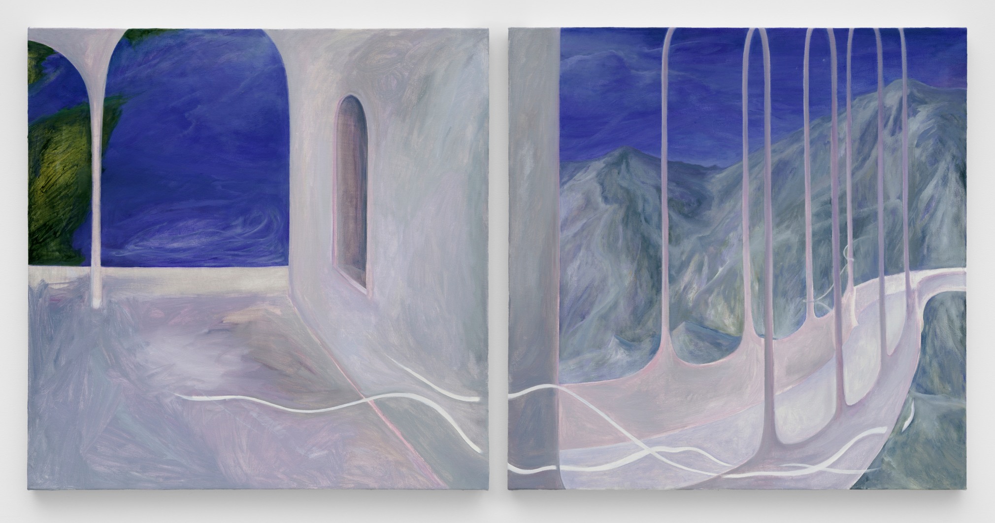 Elizabeth Tibbetts  Navigation, 2022  Oil on canvas  76 x 156 cm | 30 x 61.5 in