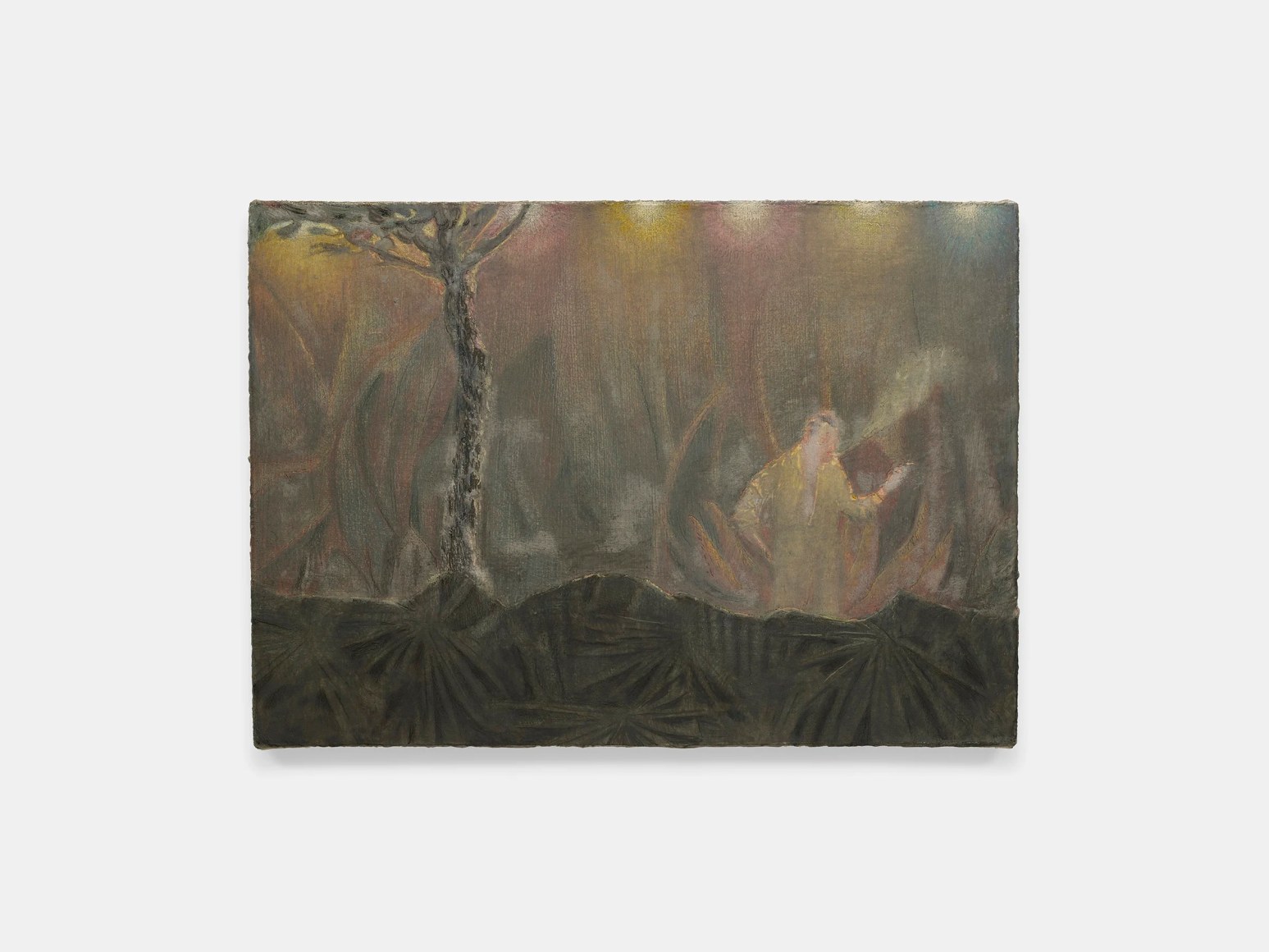 Marin Majić  With yourself, 2021  Colored pencil, oil color, and marble dust on linen  23 x 33 cm | 9 x 13 in