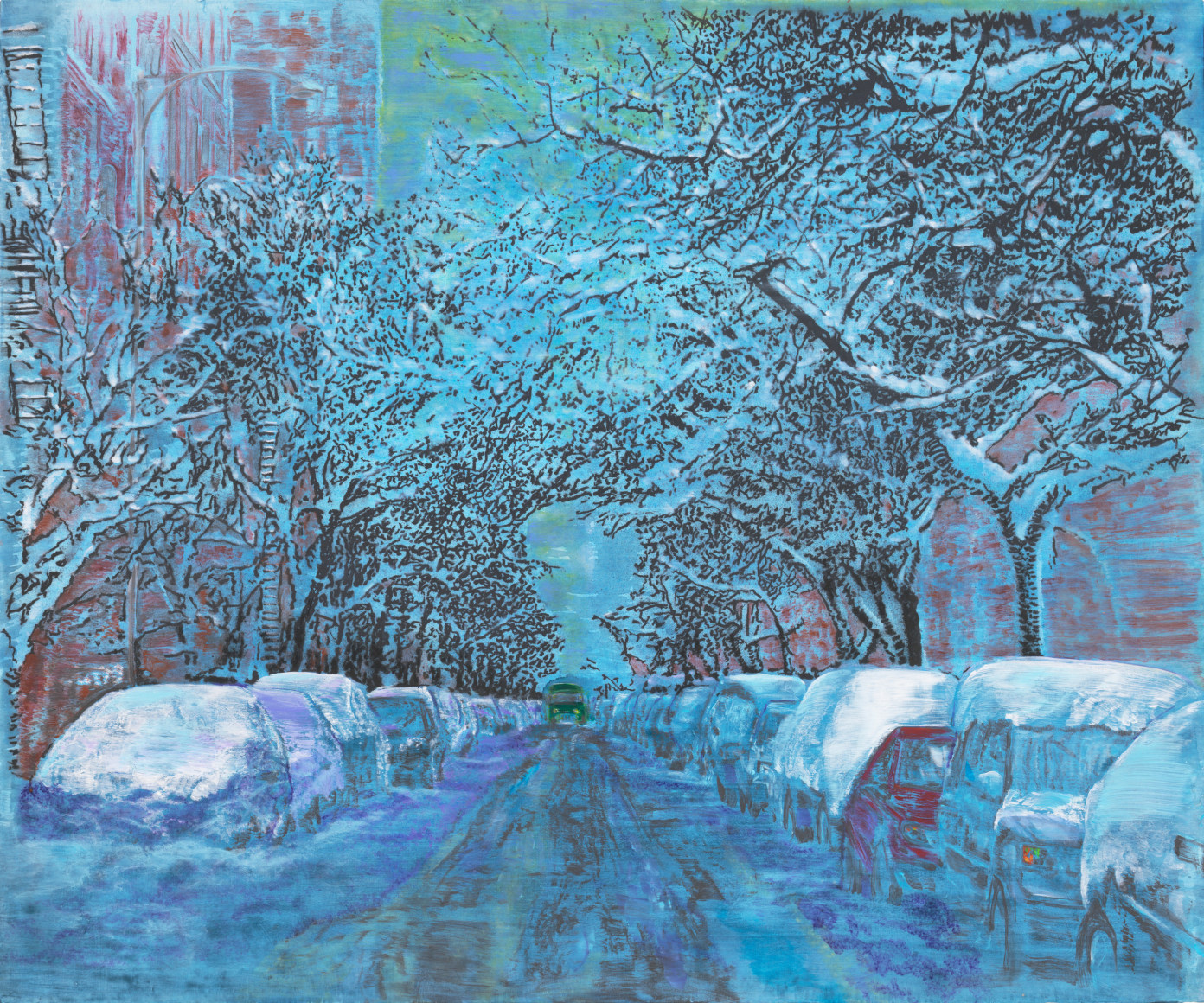 Ena Swansea  6 am on 16th St, 2019  Oil and acrylic on linen  127 x 152.40 cm / 50 x 60 in