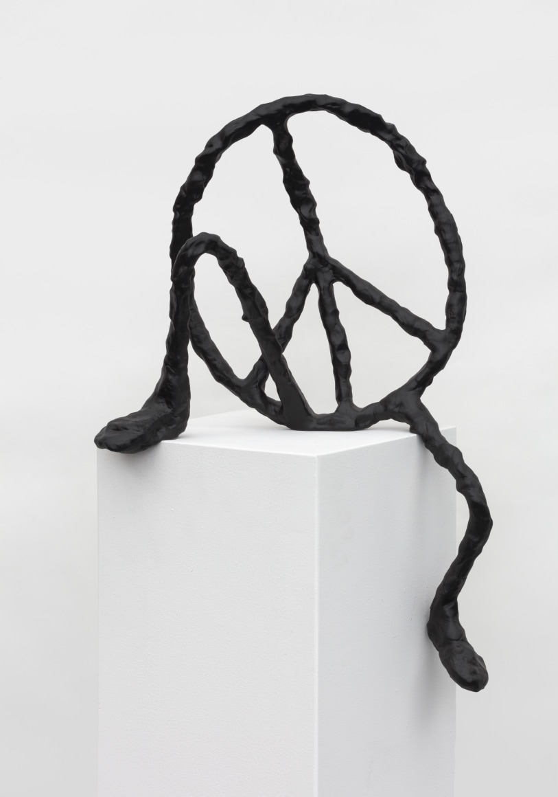 Wendy White  Peace (Resigned), 2022  Epoxy resin, aluminum  58 x 34 x 18 cm / 23 x 13 1/2 x 7 in