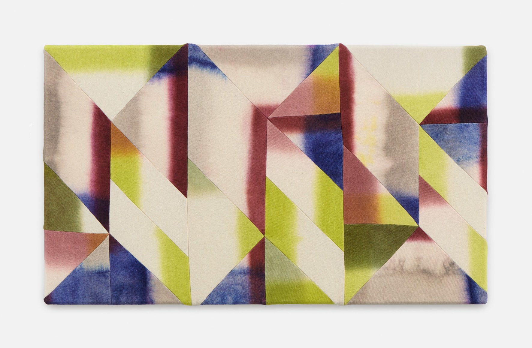 Wilder Alison (b. 1986)  accord the chord&mdash;strangles. and l/fts, 2022  Dyed wool and thread  46 x 80 cm / 18 x 31 1/2 in