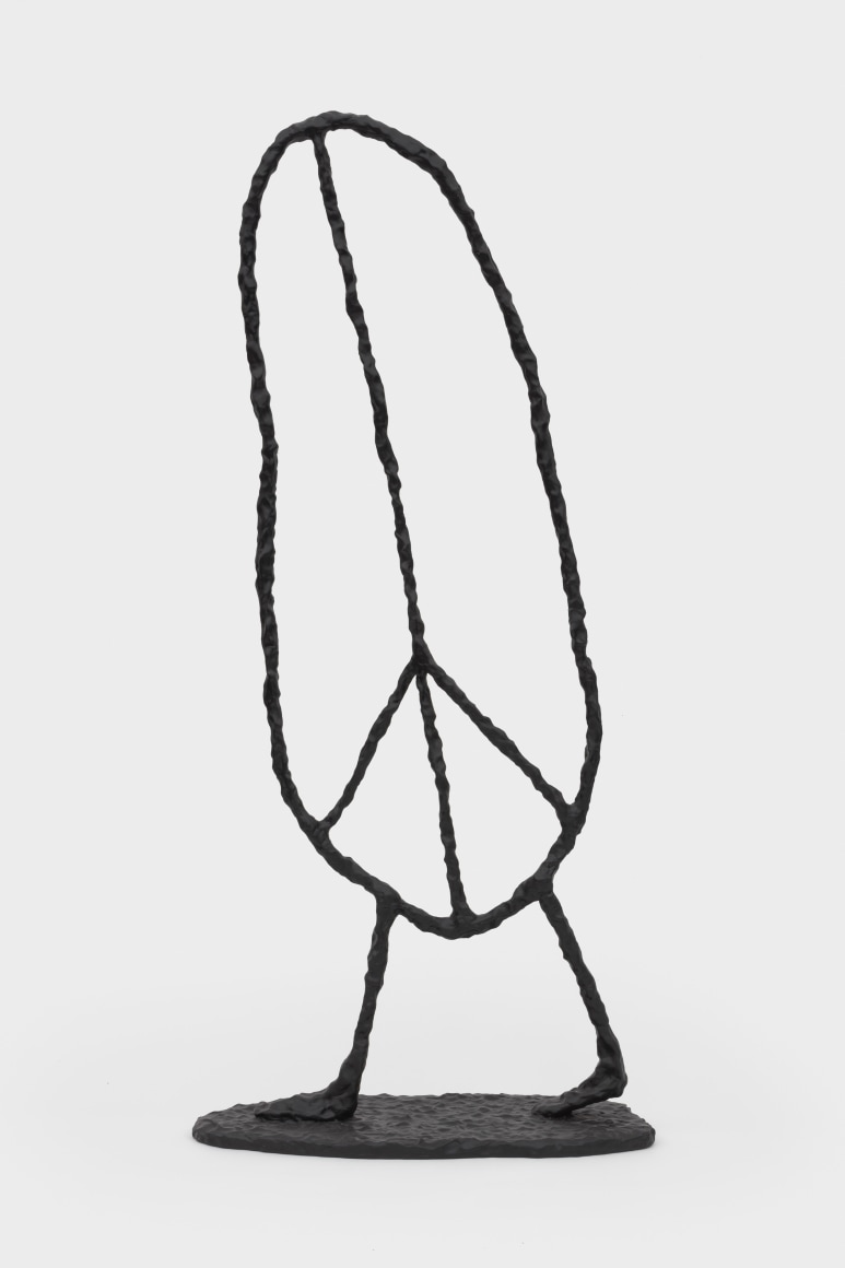 Wendy White  Low Relief (Alone in Public) II, 2022  Epoxy resin, wood, aluminum  128 x 57 x 28 cm / 50 1/2 x 22 1/2 x 11 in