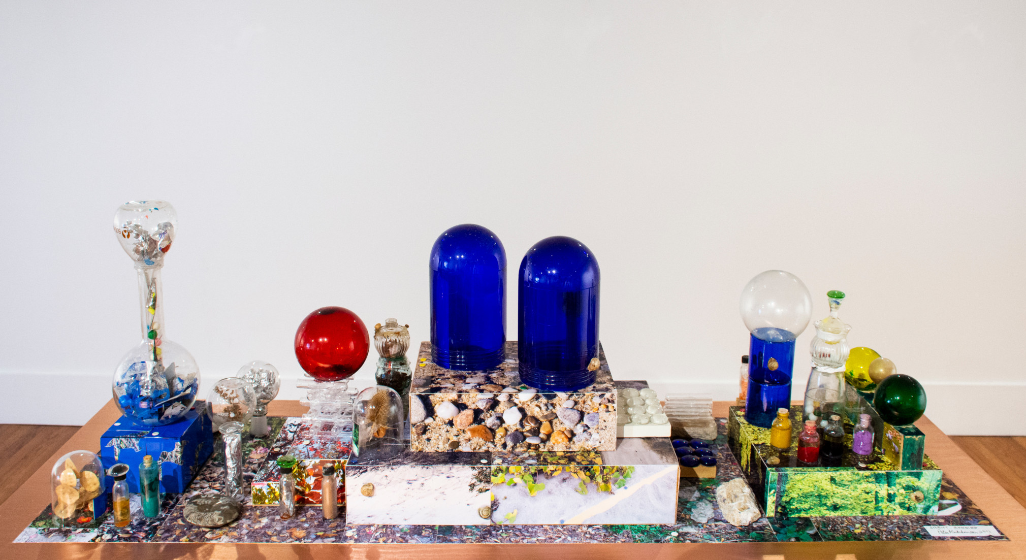 Peter Hutchinson  Silent Running, 2013  Mixed media sculpture with photo collage  54 x 160 x 54 cm / 21 1 /4 x 63 x 21 1/4