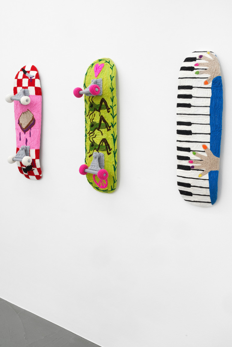 Installation view from "In School Suspension" a solo exhibition by Kaylie Kaitschuck at Gaa Projects Cologne, Germany