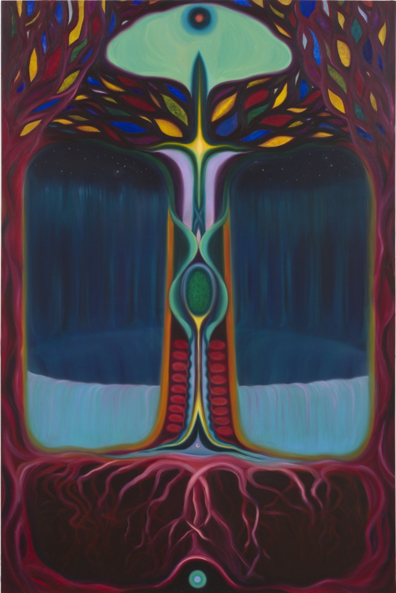 Zoe McGuire  Glass Trunk, 2023  Oil on canvas  183 x 122 cm | 72 x 48 in