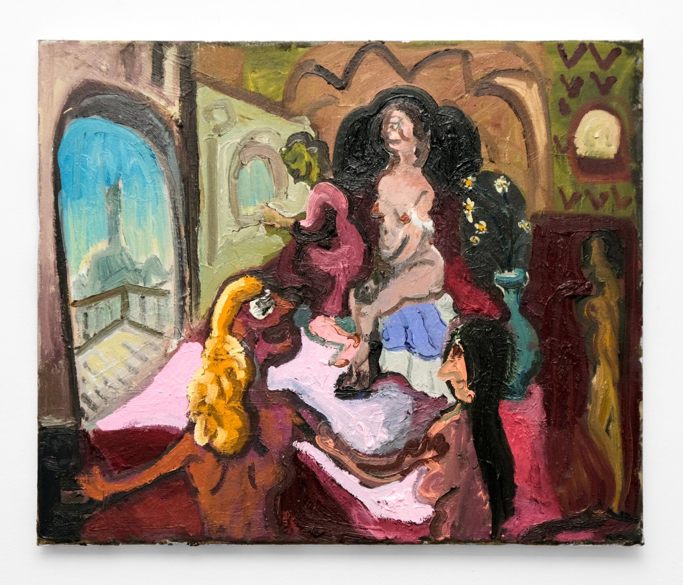 Dan Schein  Mischievous and Cheeky bad Behavior, 2022  Oil on canvas  51 x 61 cm / 20 x 24 in