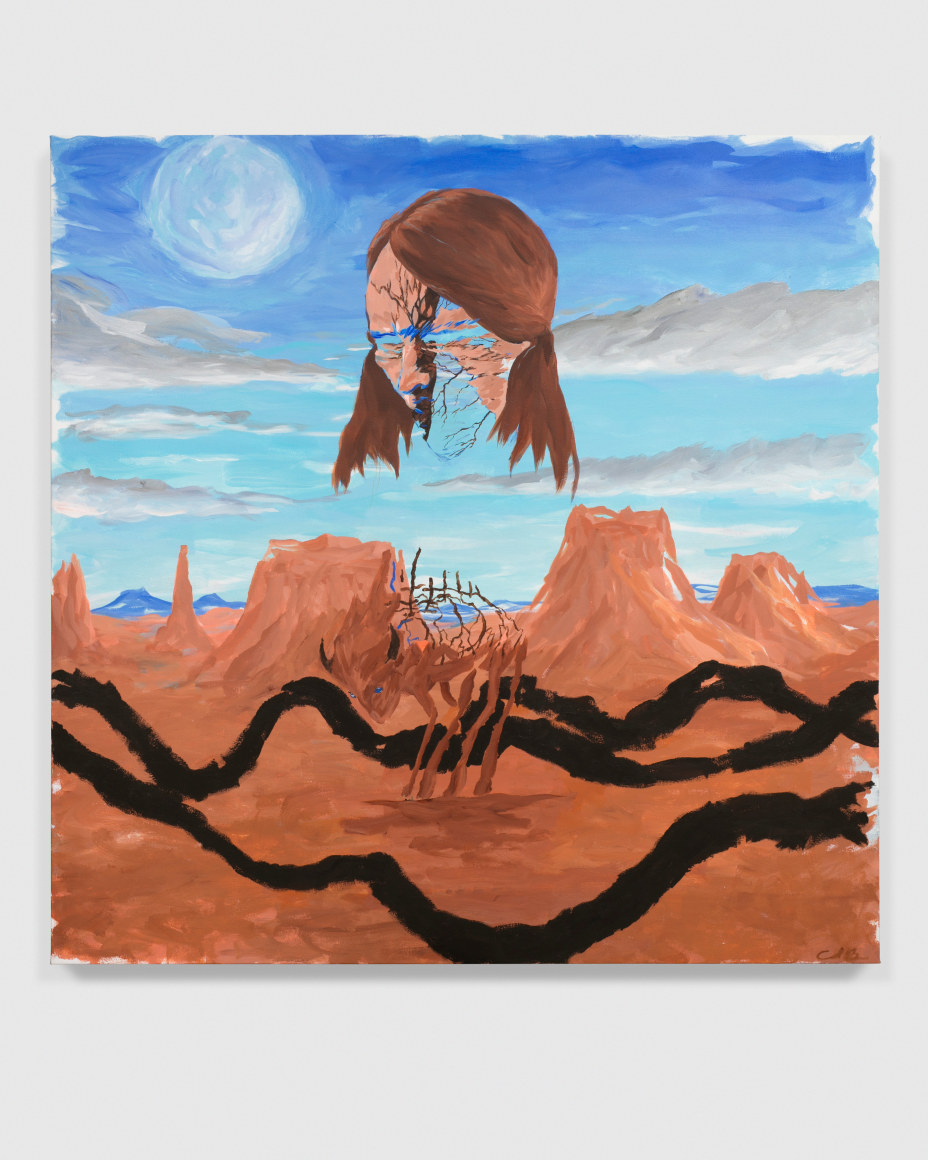 Esteban Cabeza de Baca   Survivance, 2021  Acrylic on canvas  152.4 x 152.4 cm / 60 x 60 in