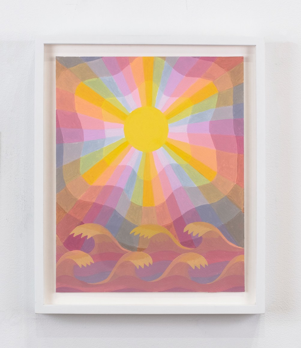 Amy Lincoln  Rainbow Sky Study (Concentric Flower Shapes), 2023  Acrylic on paper  Paper size: 25 x 20 cm | 10 x 8 in