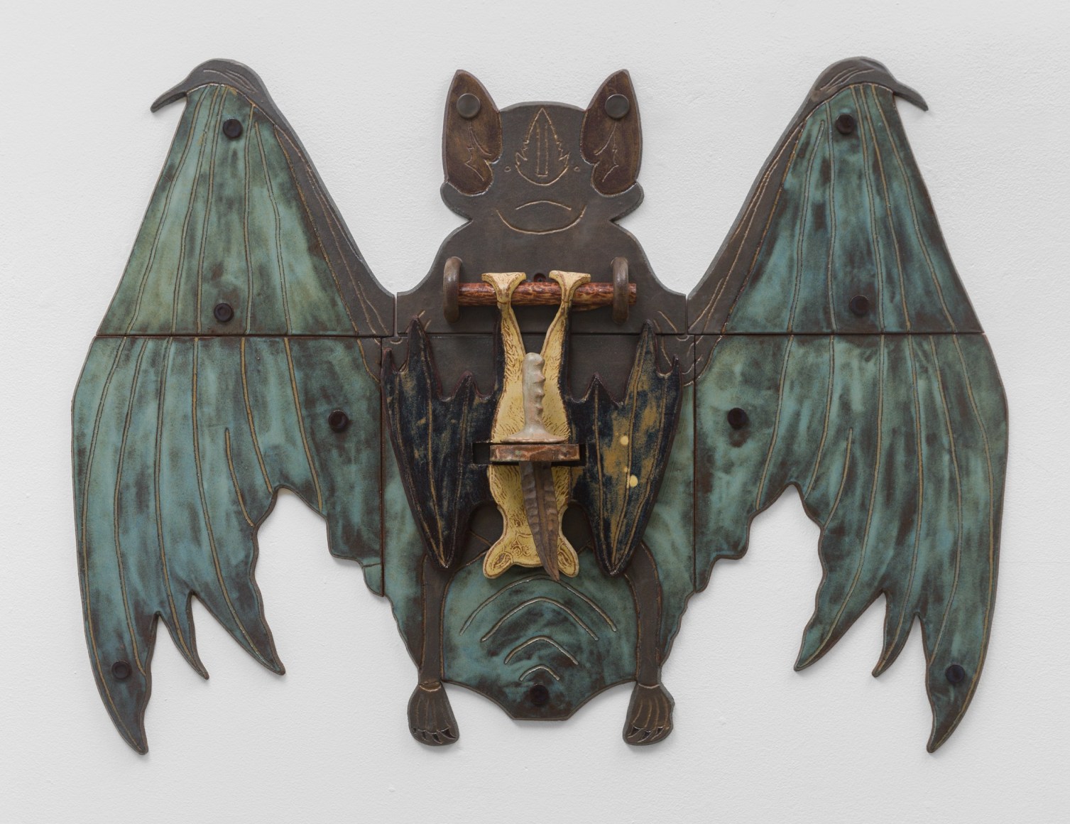 Jane Margarette  Sing Me a Song / Drowsy Dreamer, 2021  Ceramics and Glaze  78.5 x 112 x 12.5 cm / 31 x 44 x 5 in