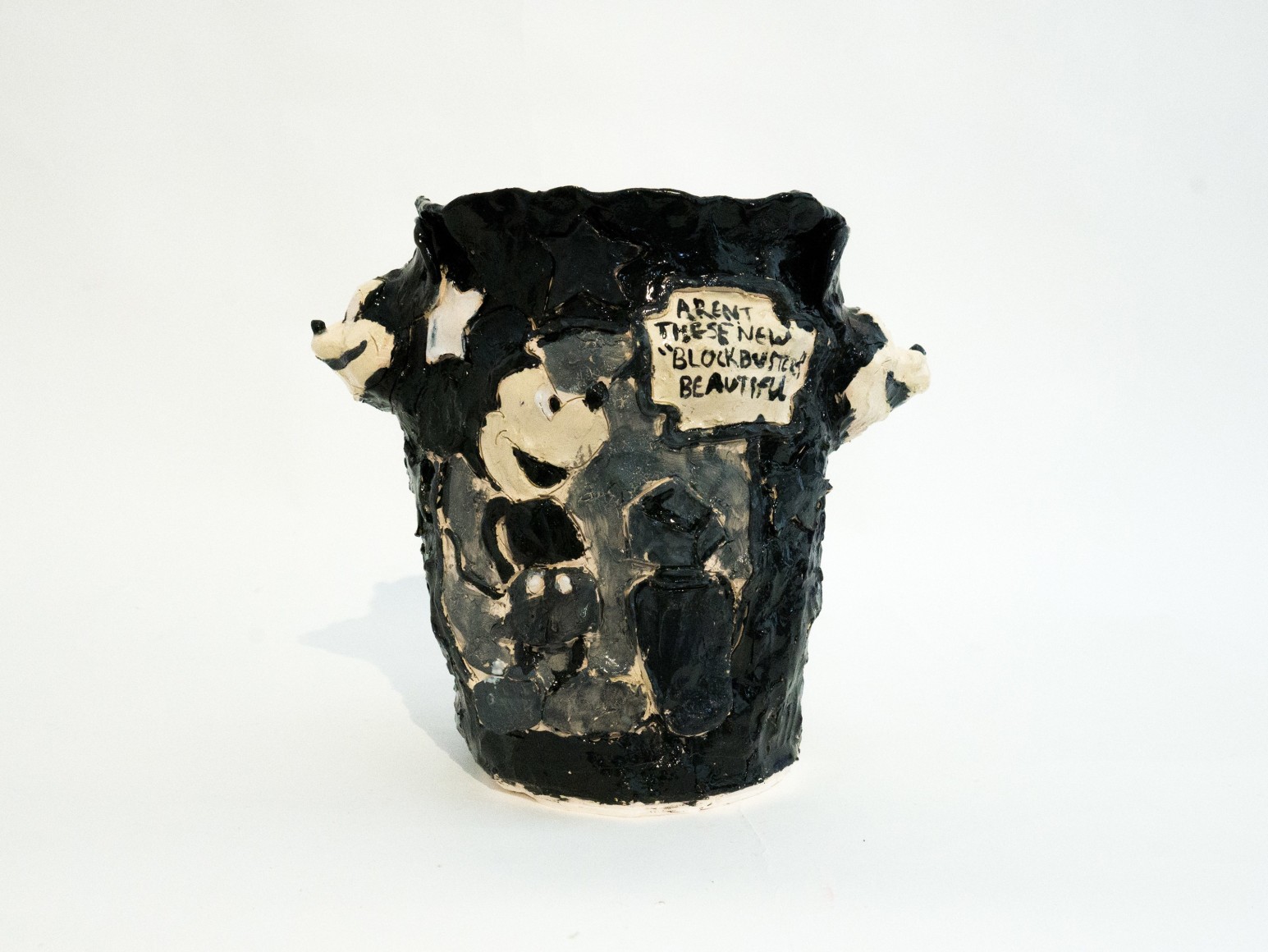 Emily Yong Beck Fighting Mickey, 2022 Stoneware and glaze 30.5 x 35.5 x 20 cm / 12 x 14 x 8 in