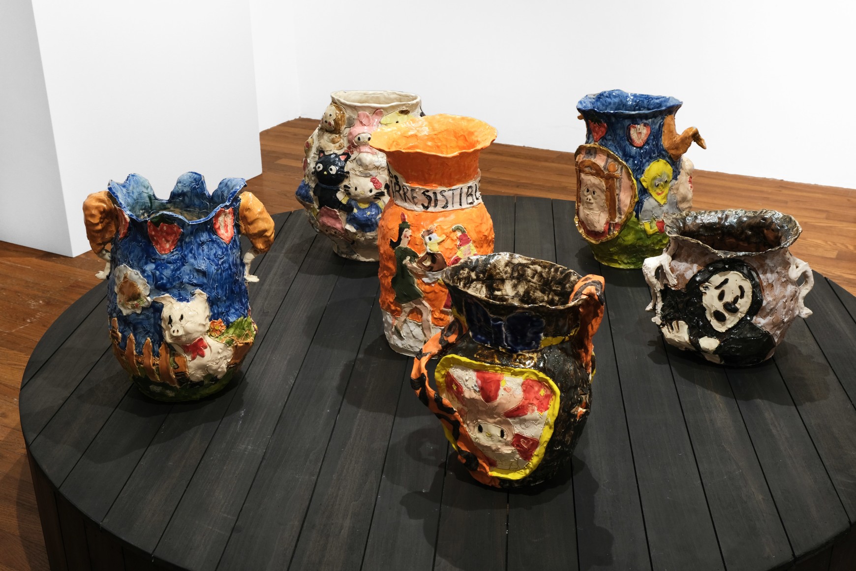 Emily Yong Beck installation views from solo exhibition "Lions & Lambs" at Gaa Gallery, Provincetown, MA