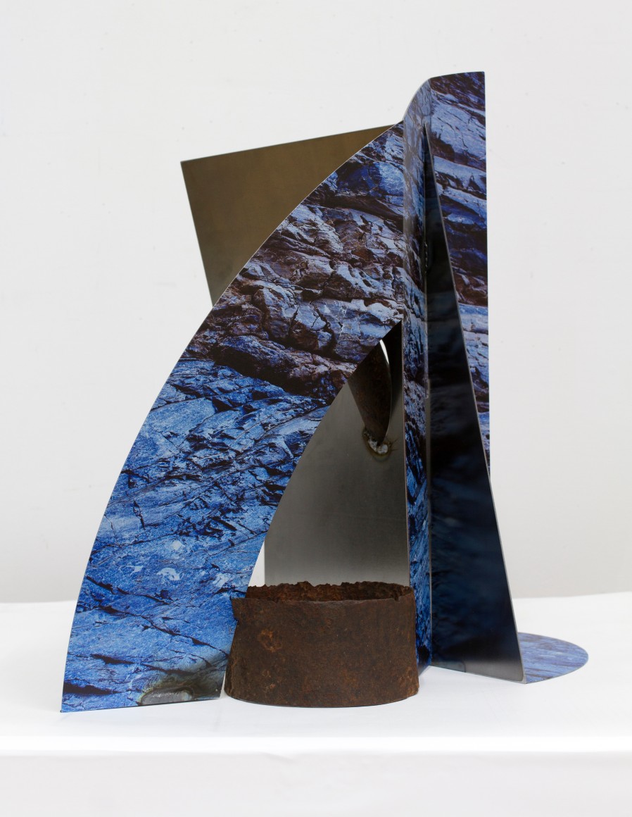 Letha Wilson  Death Valley Mosaic Canyon, 2020  UV prints and reclaimed steel  55.9 x 45.7 x 45.7 cm | 22 x 18 x 18 in