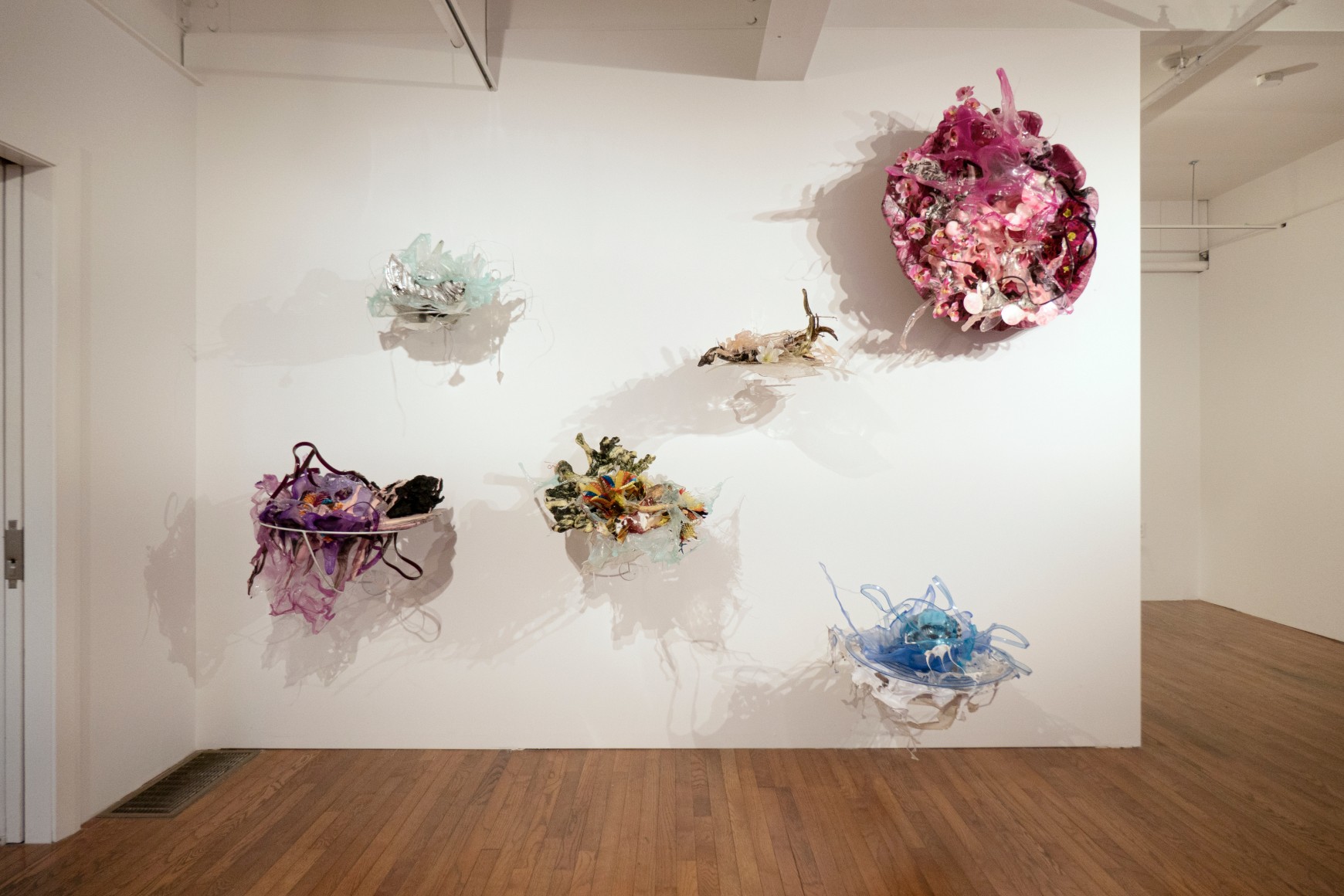 Artist Judy Pfaff's installation view of opsins, a solo exhibition at Gaa Gallery Provincetown