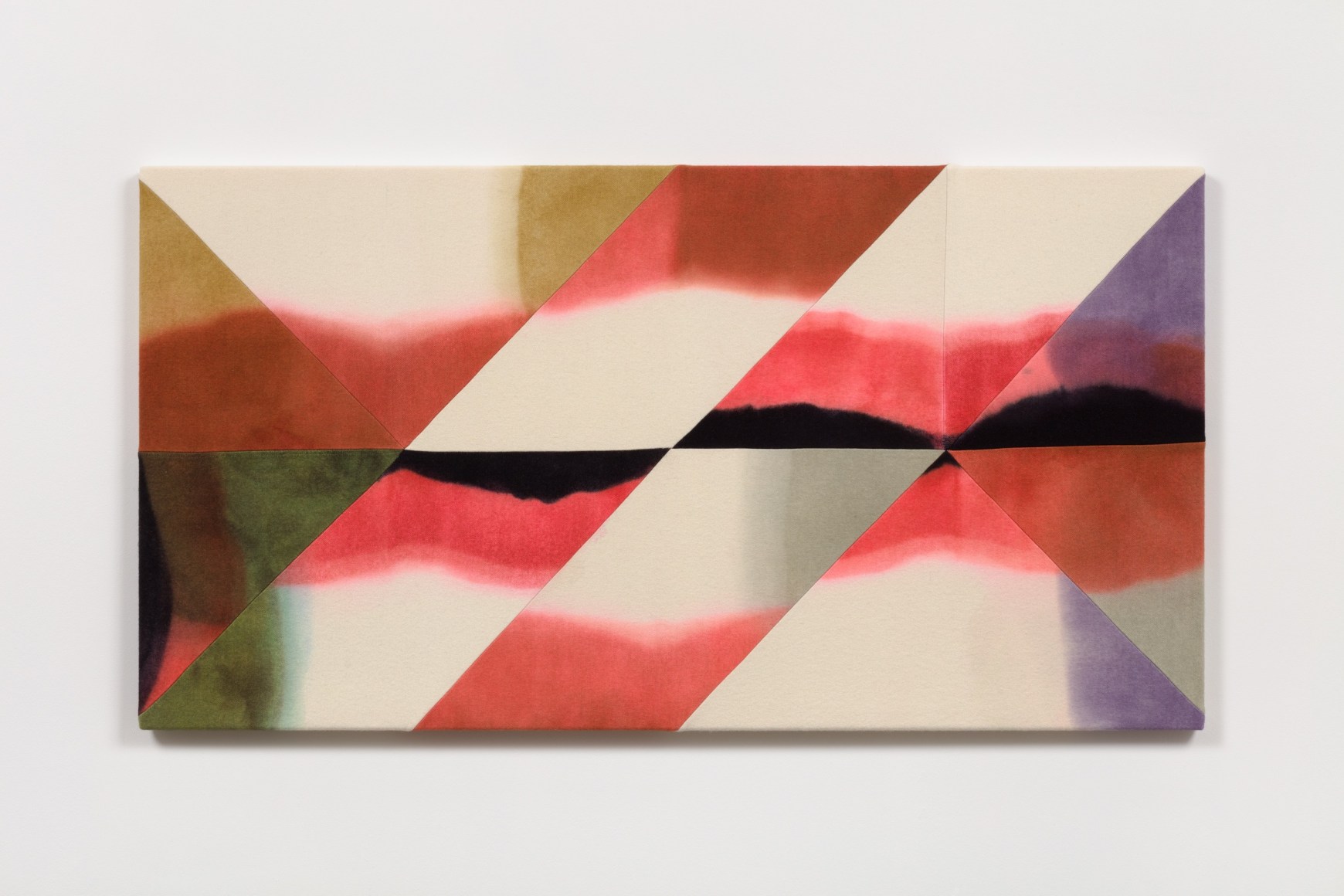 Wilder Alison (b. 1986)  dash-miner--------crevice\ ççça pique—, 2021  Dyed wool and thread  69 x 130 cm / 27 x 51 1/8 in