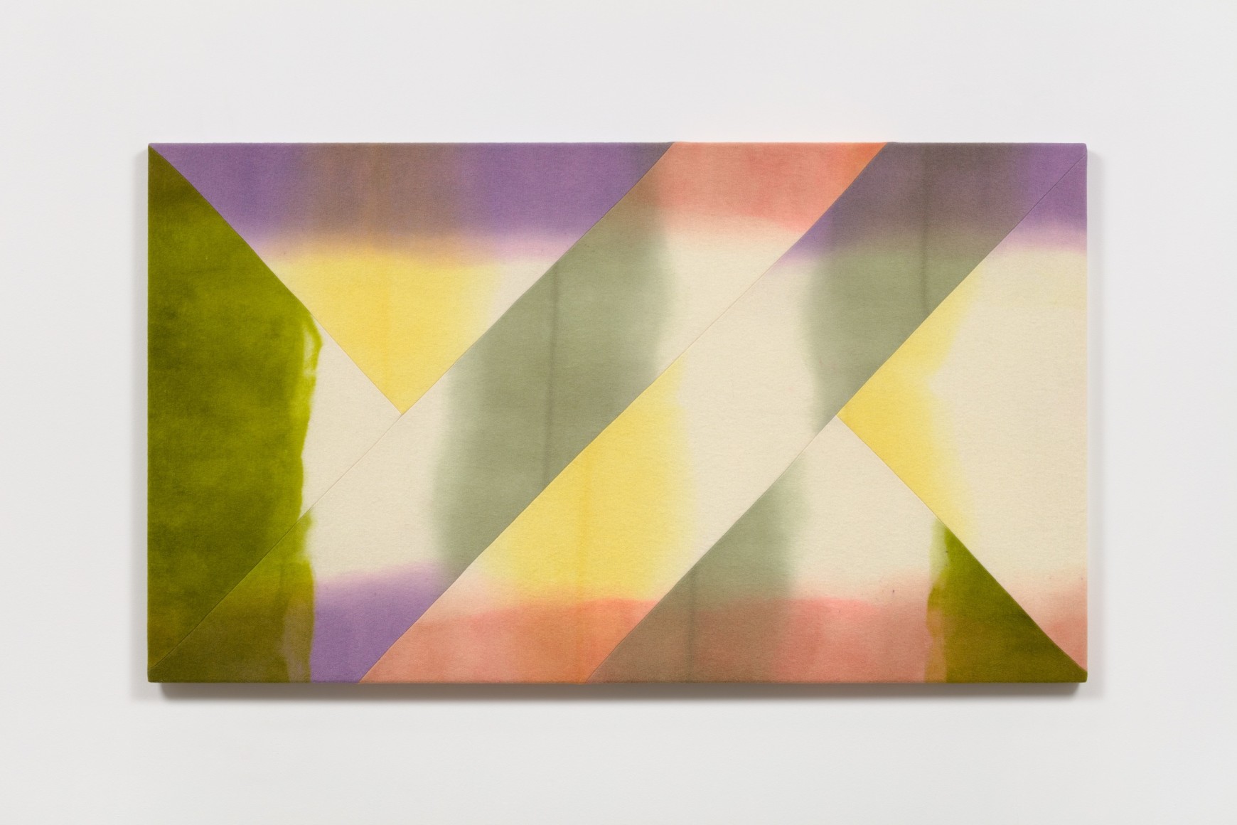 Wilder Alison (b. 1986)  archive the \stem/ recessed jaune—rose., 2020  Dyed wool and thread  80 x 140 cm / 31 1/2 x 55 in