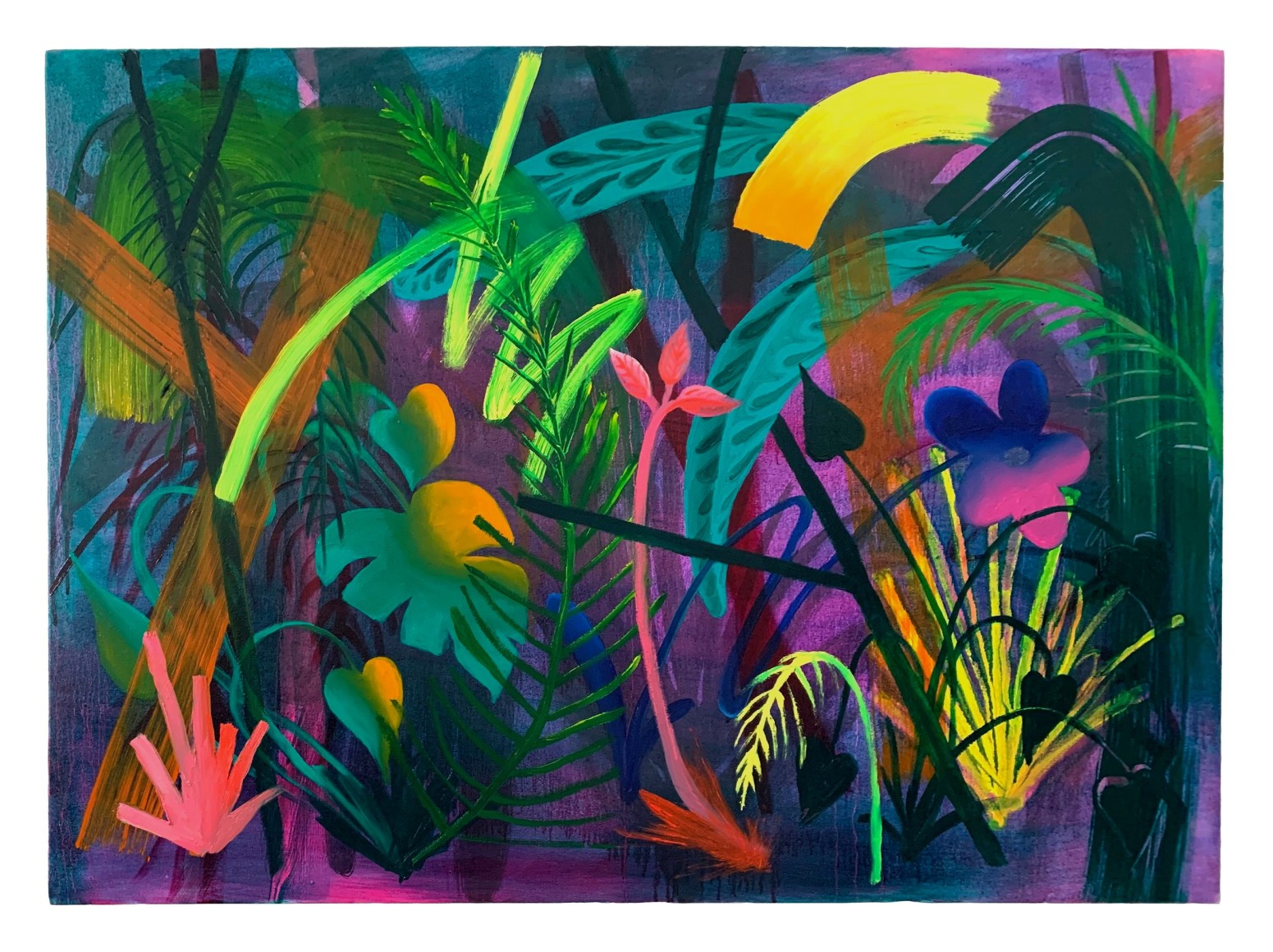 Juan Arango Palacios  Baile Caliente, 2021  Oil on canvas  122 x 81 cm / 48 x 36 in