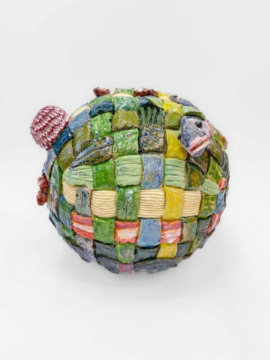 Dominika Bednarsky  M&auml;nnerstrau&szlig; : Thilo mein Schatz, 2022  Glazed ceramic  40 x 40 x 40 | 16 x 16 x 16 in