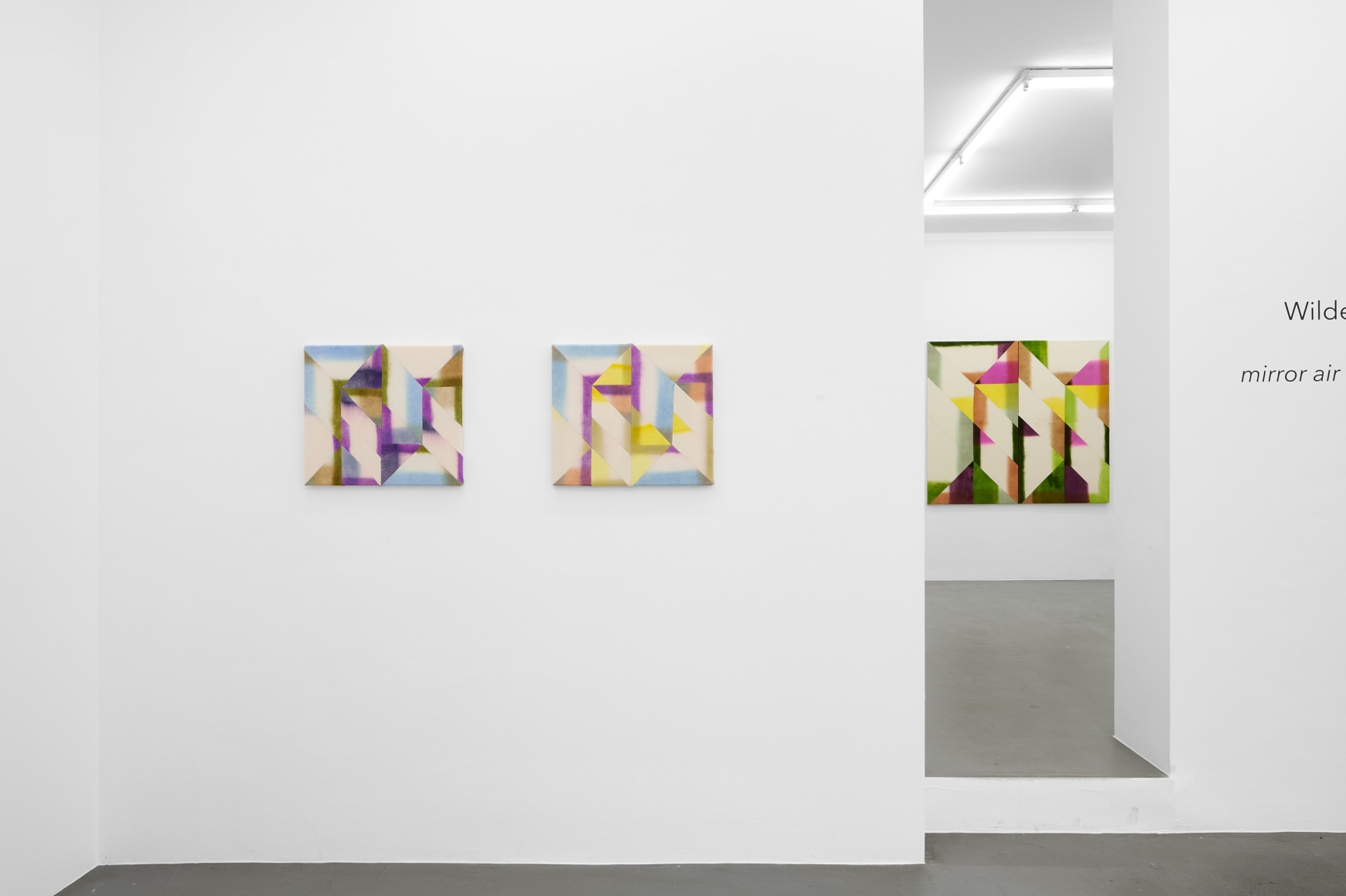 Gaa Gallery - Wilder Alison installation views from solo exhibition &ldquo;mirror air error hunger&quot; at Gaa Projects, Cologne, Germany