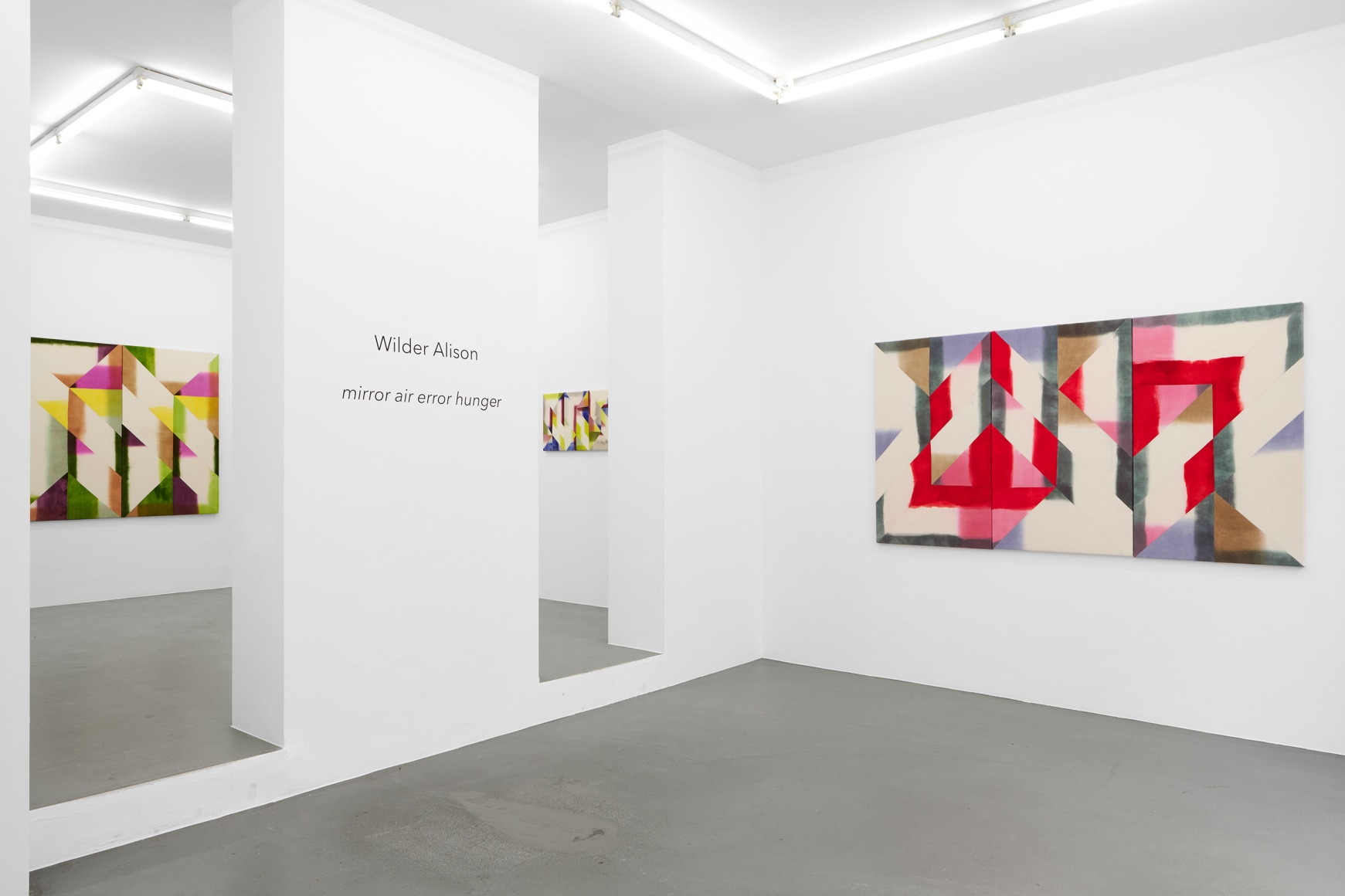Gaa Gallery - Wilder Alison installation views from solo exhibition &ldquo;mirror air error hunger&quot; at Gaa Projects, Cologne, Germany