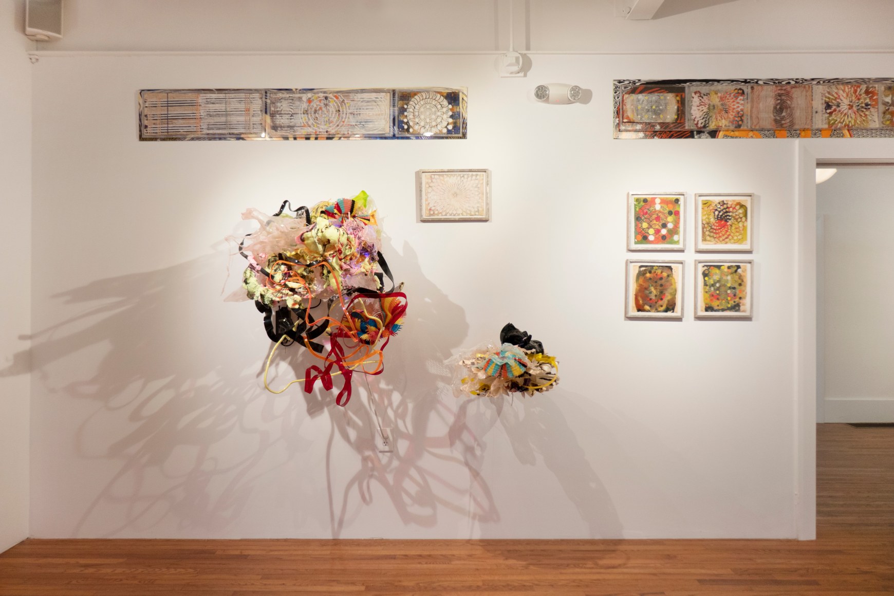 Artist Judy Pfaff's installation view of opsins, a solo exhibition at Gaa Gallery Provincetown